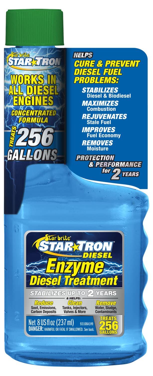 Star Tron Super Concentrated Diesel Formula - Enzyme Fuel Treatment for Enhanced Engine Performance - 1 Oz Treats 32 Gallons - S