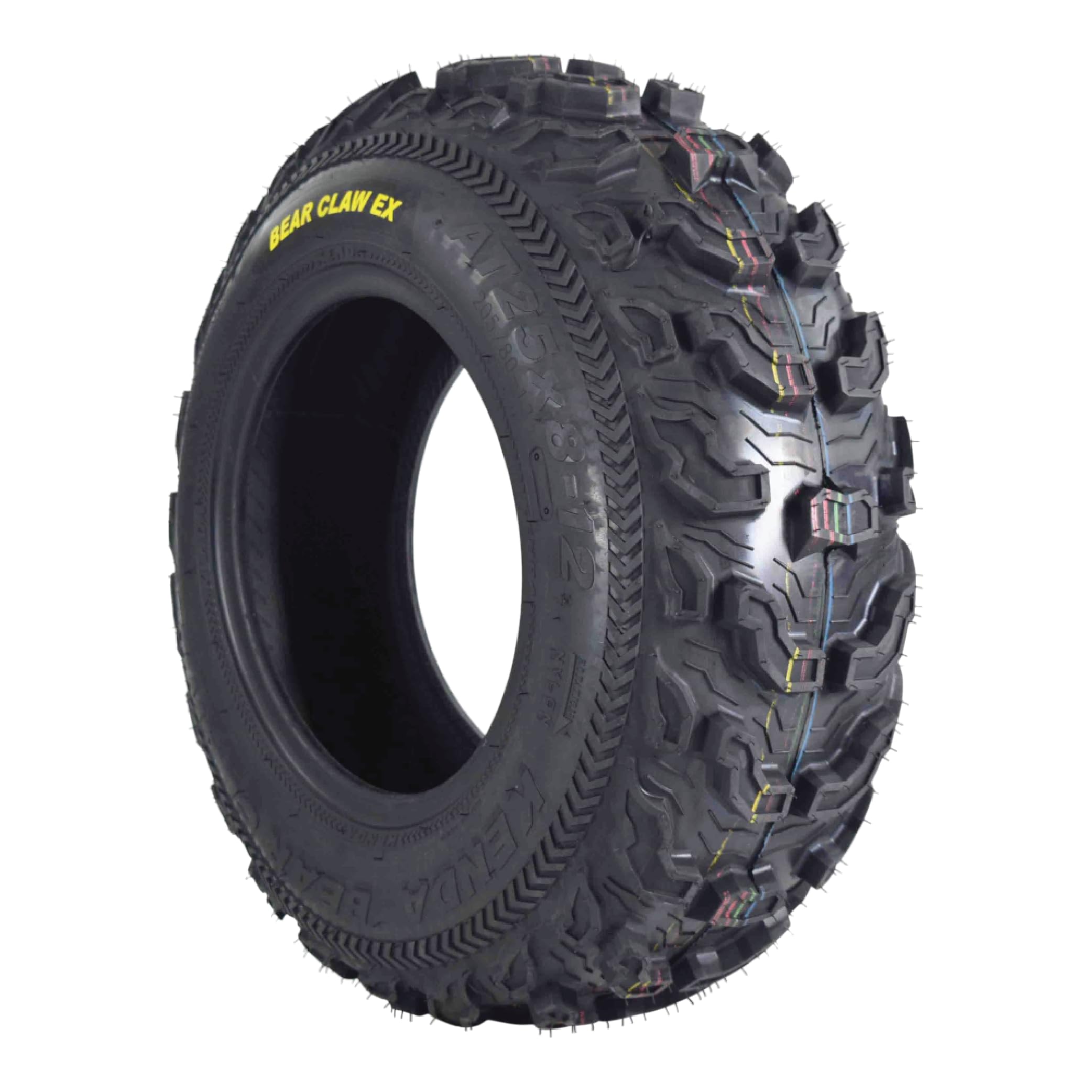 Kenda Bearclaw Ex K573-25X8-12 Front Tire For All Terrain (Atv), Utv, And Side By Side (Sxs) Vehicles - 6-Ply - Bear Claw Ex 25X