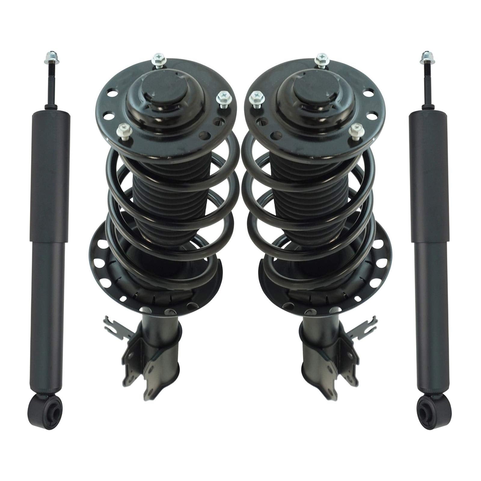 Trq Front And Rear Complete Strut Assembly & Shock Absorber Kit Complete Strut & Coil Spring Assembly Compatible With 2003-2011