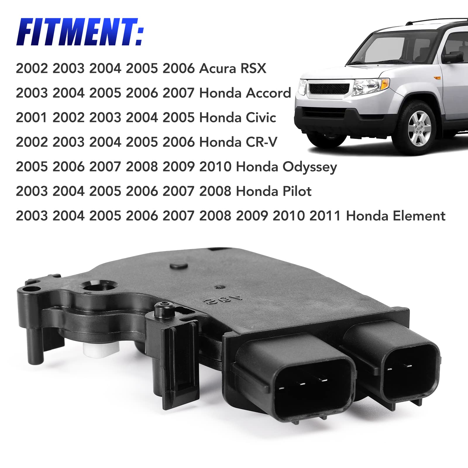 72115-S6A-J01 Door Lock Actuator Front Right Passenger Side Replacement For 2003-2007 Honda Accord | 03-2008 Pilot | 01-2005 Civic | 05-2010 Odyssey | 02-2006 Acura Rsx, Replaces 72115-S6A-J11
