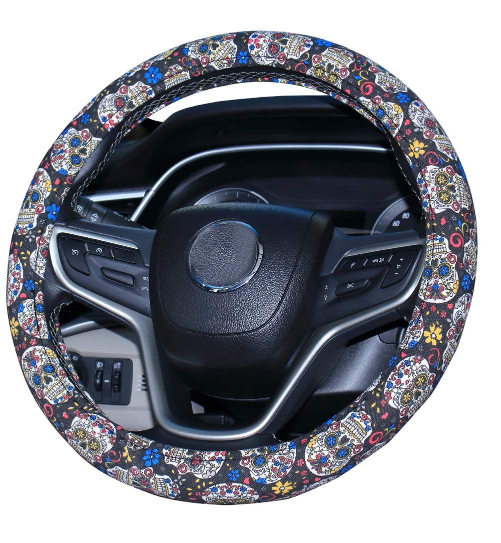 Women'S Cute New Flower Steering Wheel Cover (Safflower)
