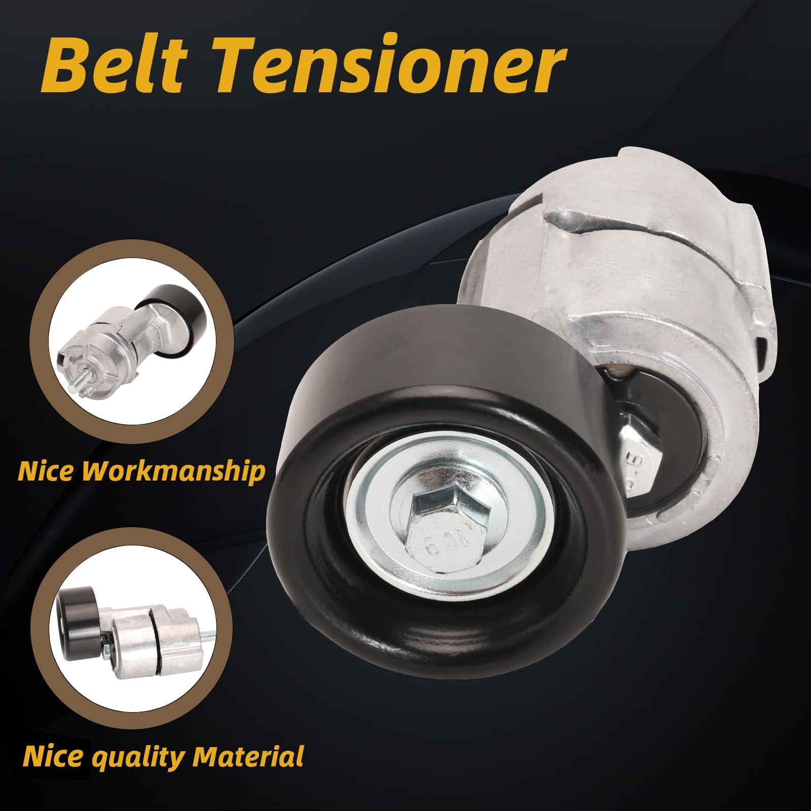 Belt Tensioner & Idler Pulley Serpentine Belt Kit Fit for Hyundai, for Kia 2011-2015 2.0L 2.4L # 6PK2125, 252122G760, 2528125000