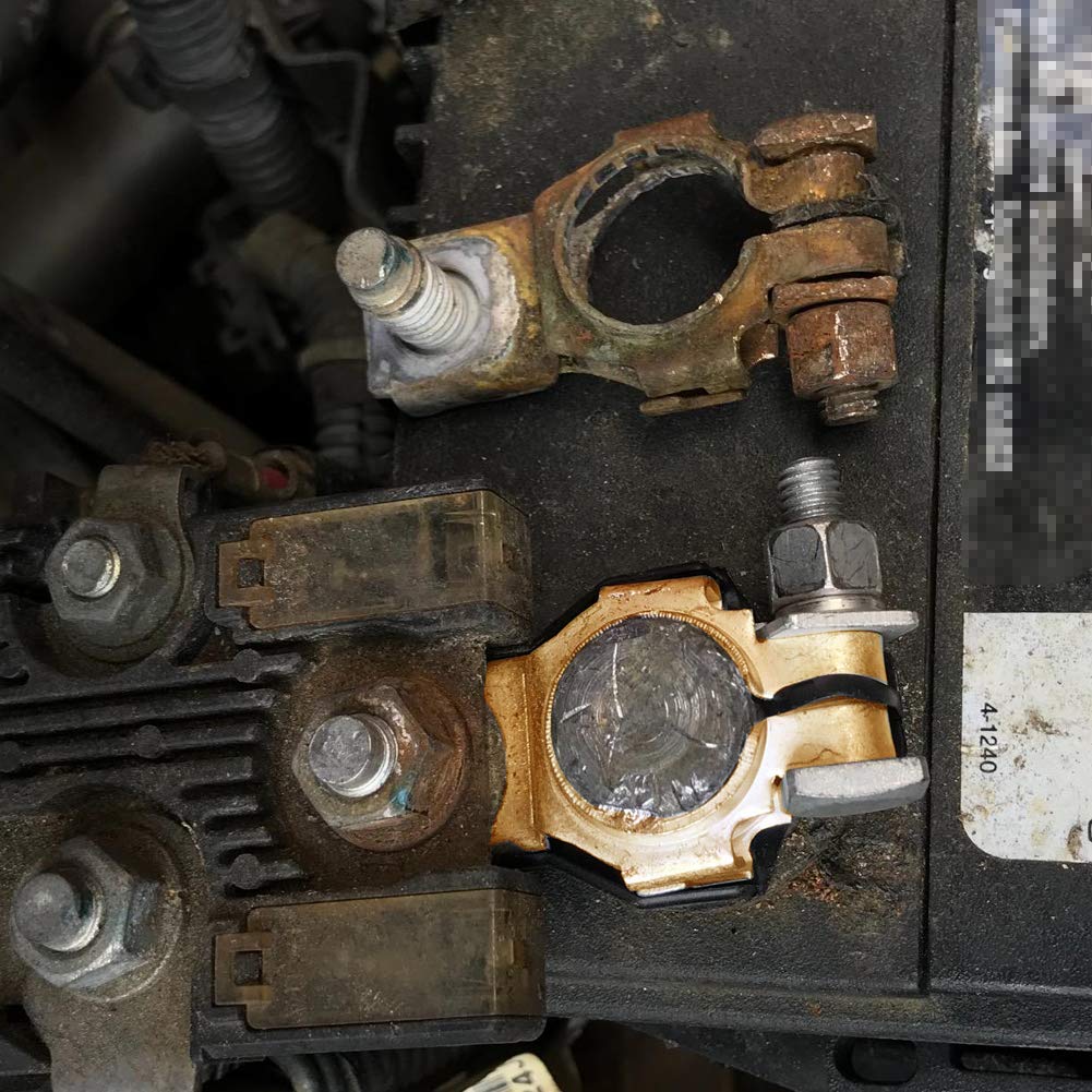 Ampper Battery Terminals Set W/ M8 Nut, Compatible For Nissan Altima Murano Pathfinder Maxima Quest Rogue Titan Versa Etc, 24340