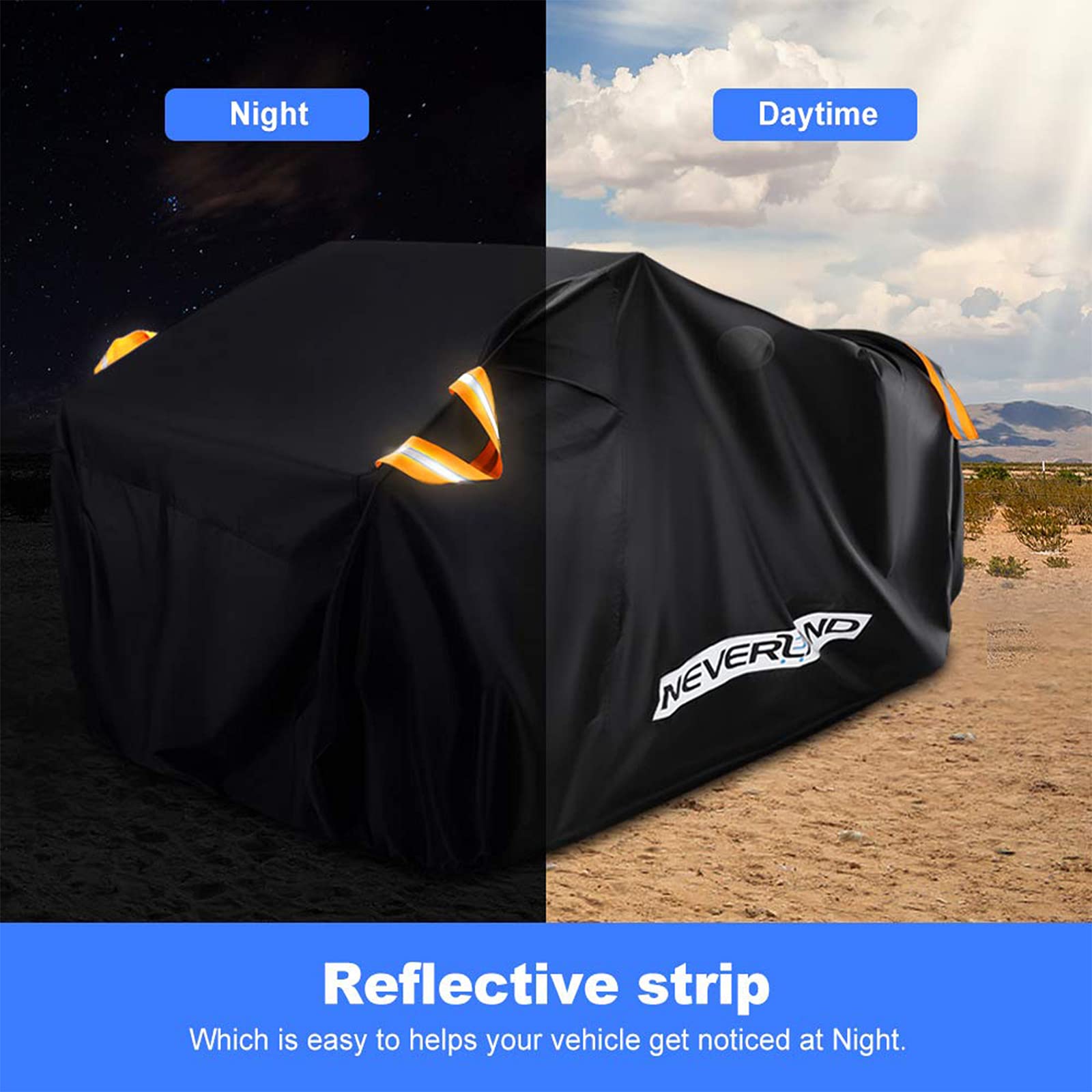 NEVERLAND ATV Cover Oxford Cloth Heavy,for Polaris Sportsman Yamaha Grizzly Honda FourTrax Kawasaki KFX Wheel Car with Air Vents