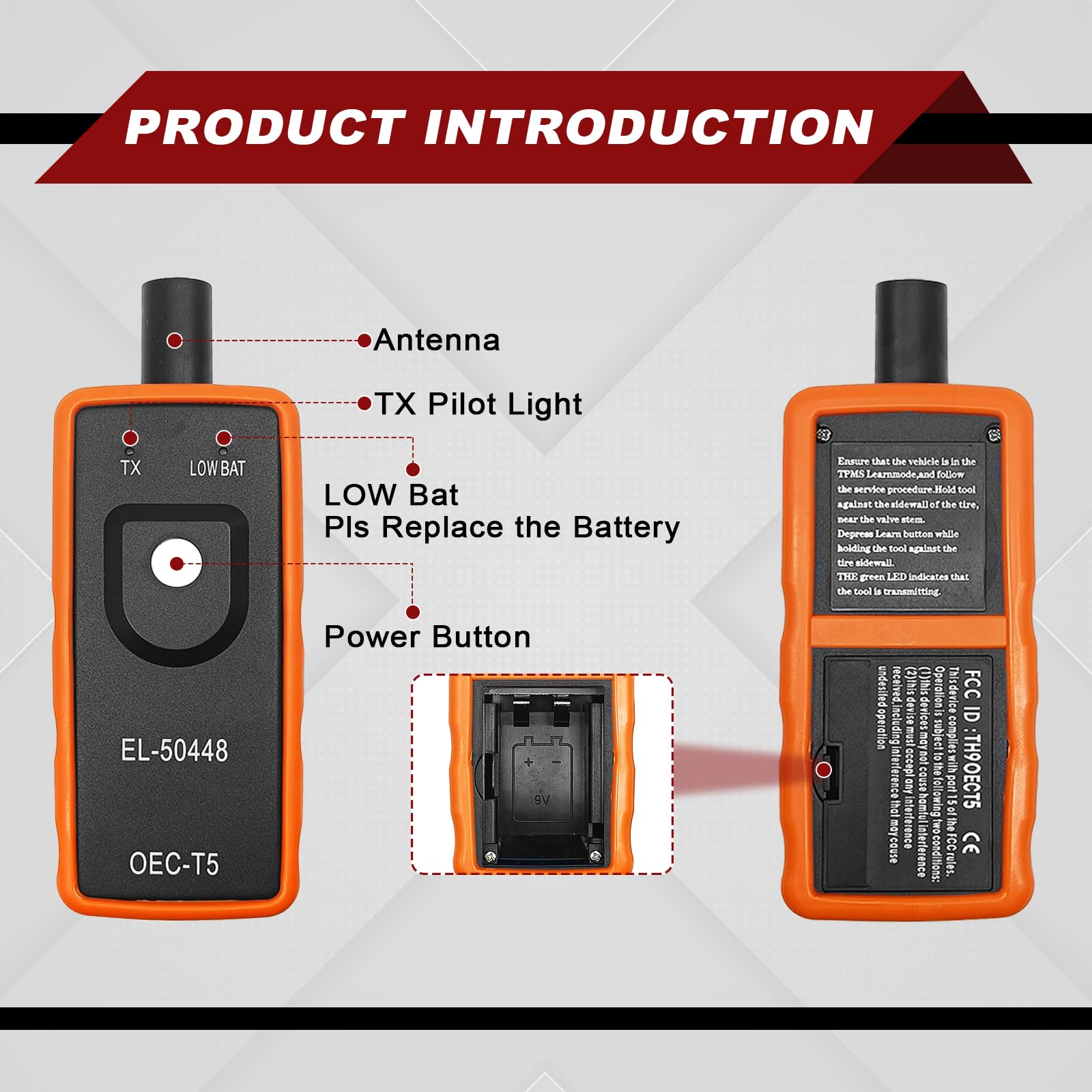 GM Automotive Tire Pressure Monitor - Tire Sensor Reset Tool Car Accessories EL-50448 Compatible with Most GM Series Vehicles