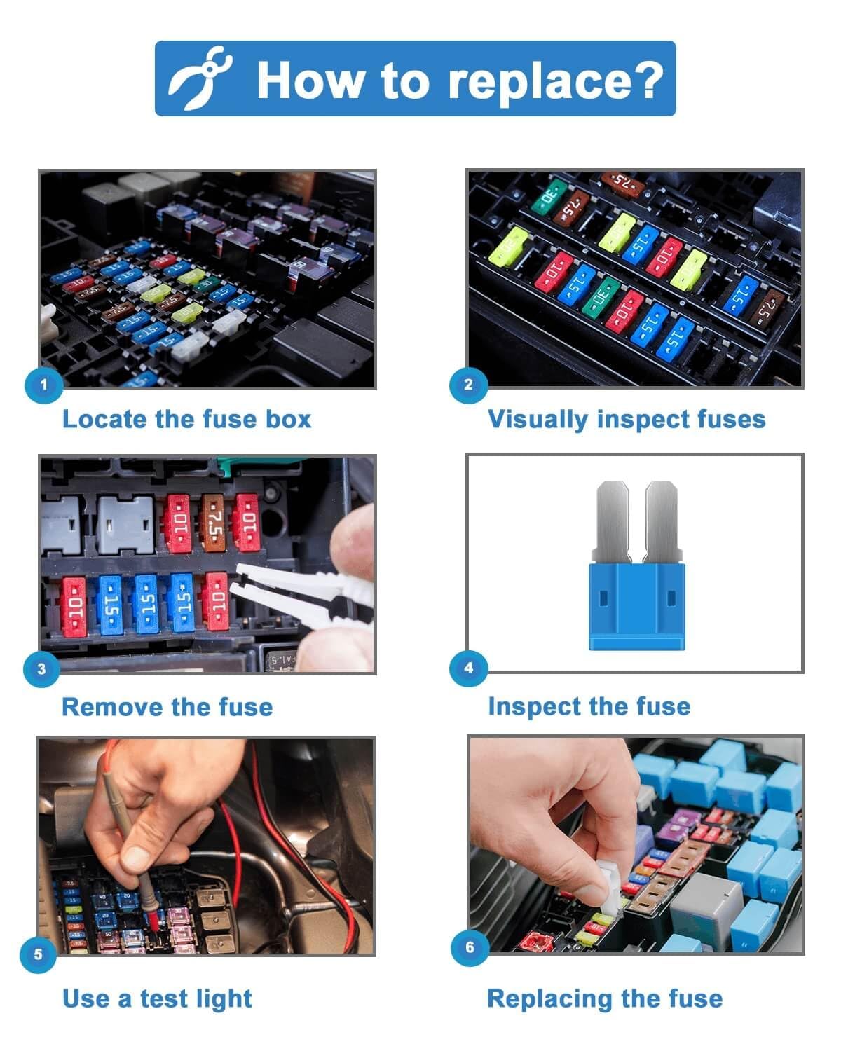 126Pcs Micro Fuses Assortment Kit - Micro2 Atr Blade Fuses Automotive For Car, Boat, Rv, Truck, Suv Replacement (5A, 7.5A, 10A,