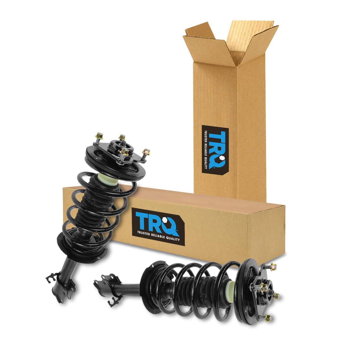 Trq Front Strut & Coil Spring Assembly Set Driver & Passenger Sides Compatible With 01-12 Ford Escape 01-11 Mazda Tribute 05-11 