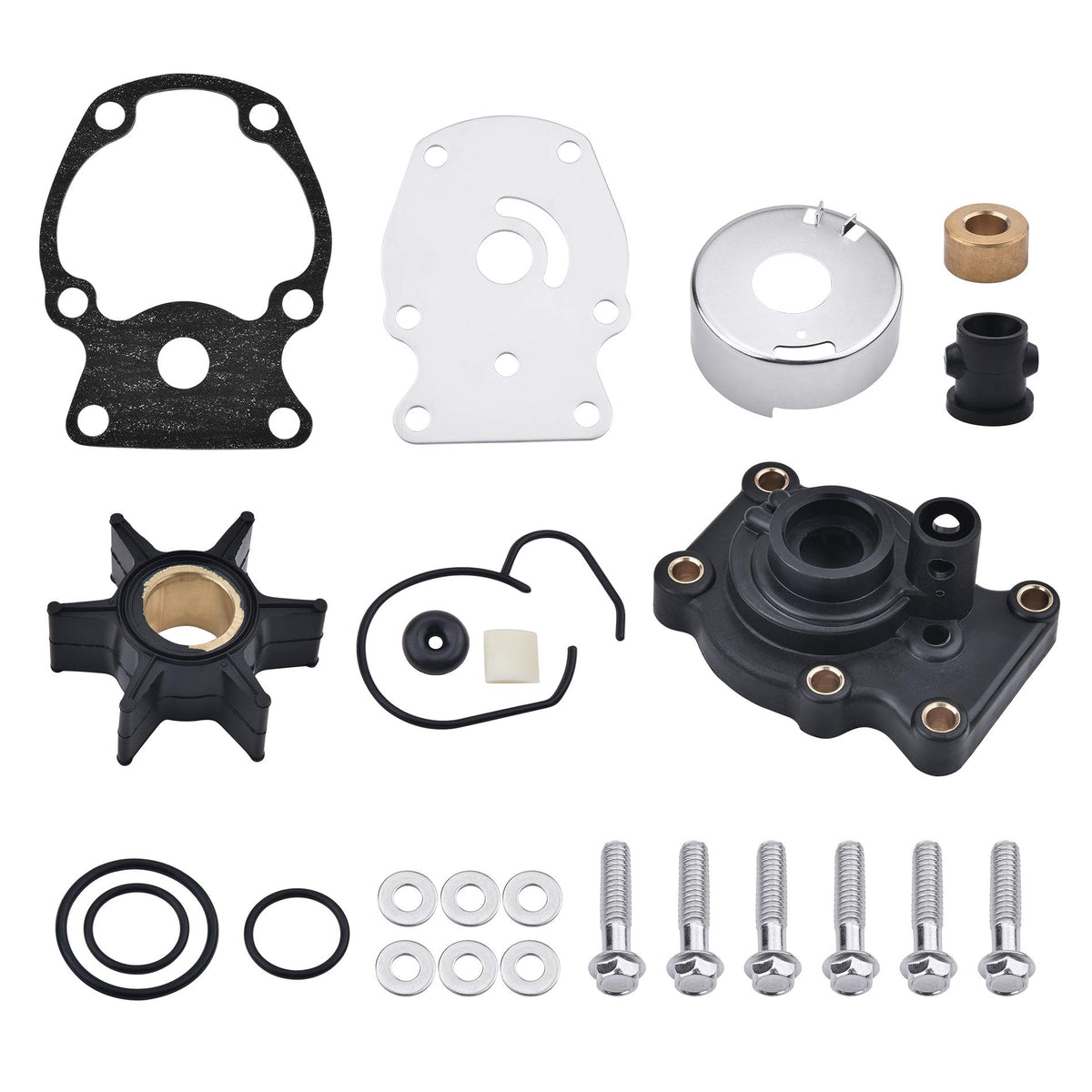 Bdfhyk 393630 Water Pump Impeller Repair Kit With Housing For Johnson Evinrude, 2-Stroke(20,25,30,35 Hp) Outboard Engines Replac