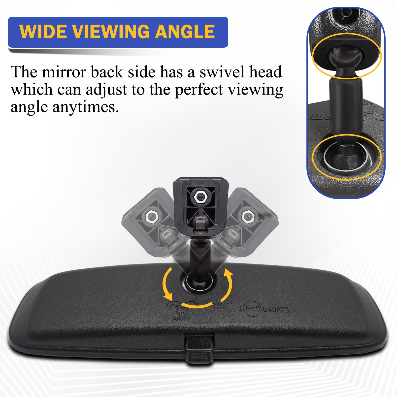 OEM Factory Interior Rear View Mirror Assembly for 11-23 Hyundai Elantra, Sonata, Tucson, Veloster, Santa Fe/10-23 Kia Forte, Op