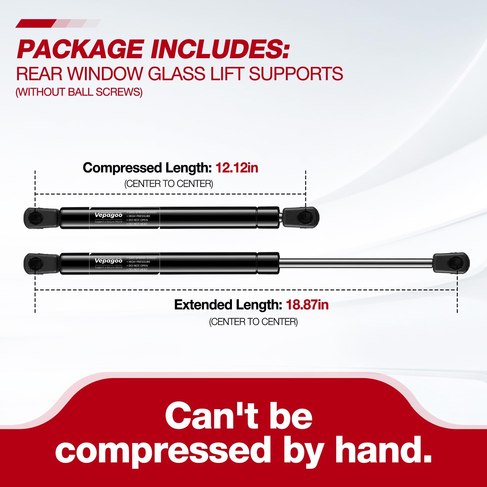 Vepagoo 6261 Rear Hatch Struts For 2011 2012 2013 2014 Kia Sorento Sport Utility 4-Door Liftgate-W/O Power Lift Gate, Rear Shock