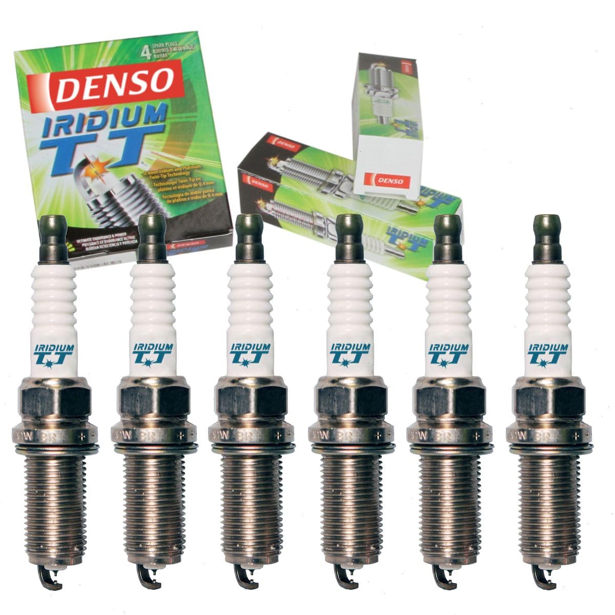 6 pc DENSO Iridium TT Spark Plugs compatible with Toyota Camry 3.5L V6 2007-2016