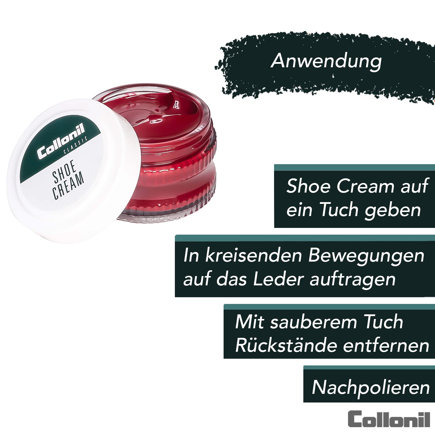 Collonil Red Cream Polish For Smooth Leather Shoes Boots Handbags