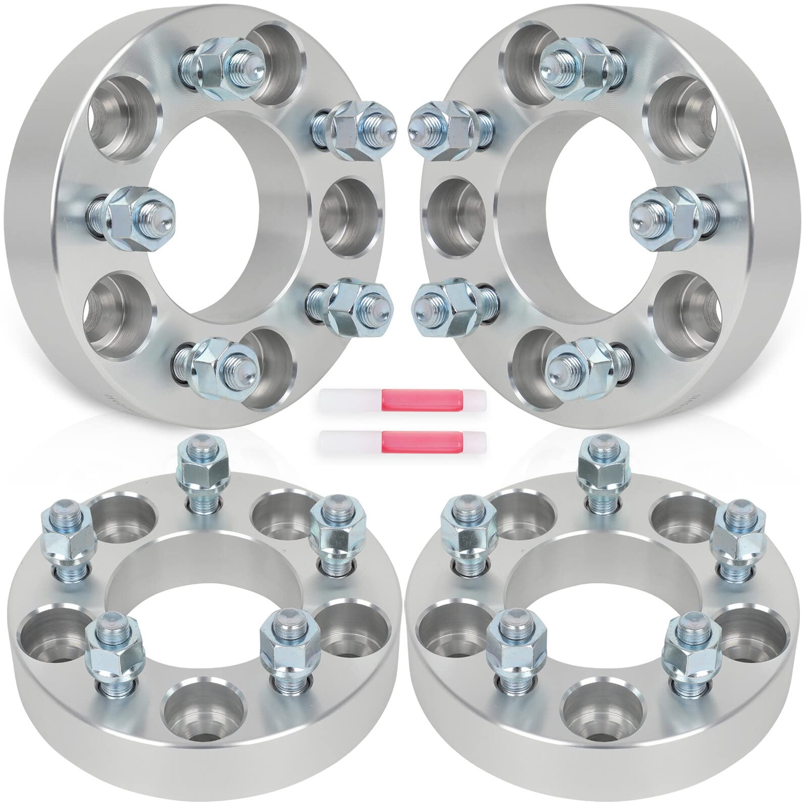 Scitoo 4Pcs 5X4.5 To 5X108 Wheel Adapters 1.25 Inch Bore 74Mm Studs 12X1.5 5 Lug Wheel Spacers No Hubcentric Fit For Hyundai Tuc