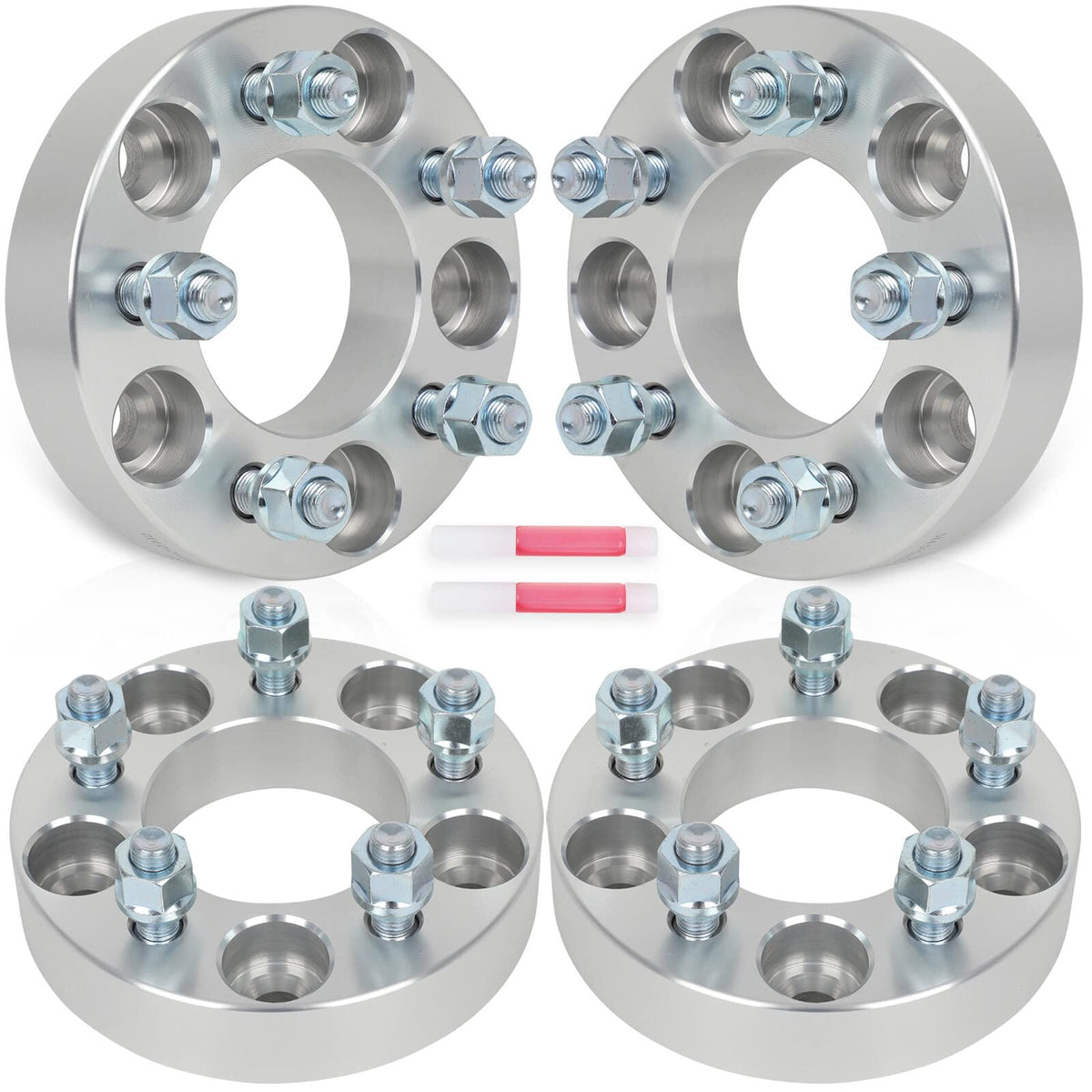 Scitoo 4Pcs 5X4.5 To 5X108 Wheel Adapters 1.25 Inch Bore 74Mm Studs 12X1.5 5 Lug Wheel Spacers No Hubcentric Fit For Hyundai Tuc
