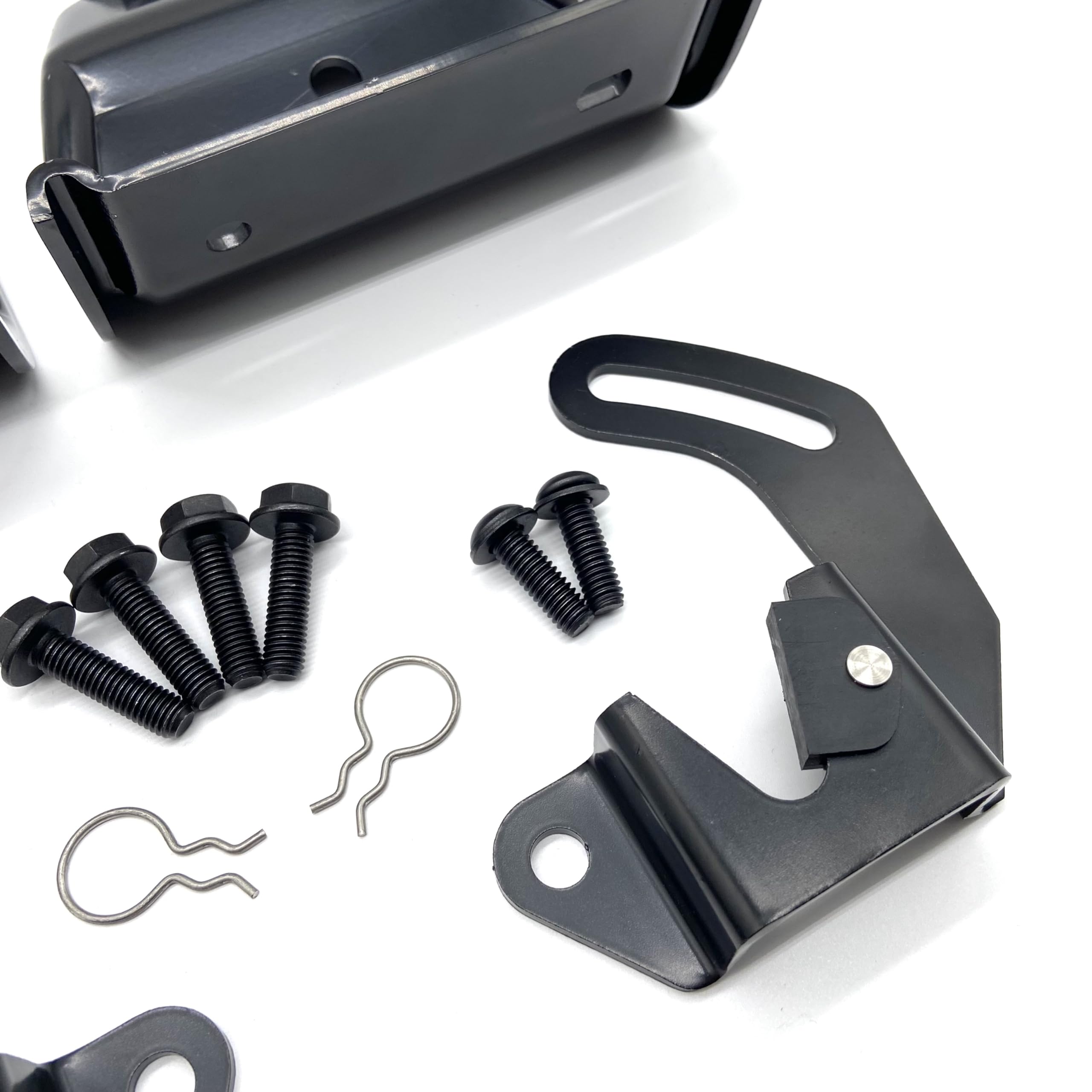 Generic Region Offroad Rear Seat Mounting Brackets and Bolts Compatible with Jeep Wrangler TJ 1997-2002, Black