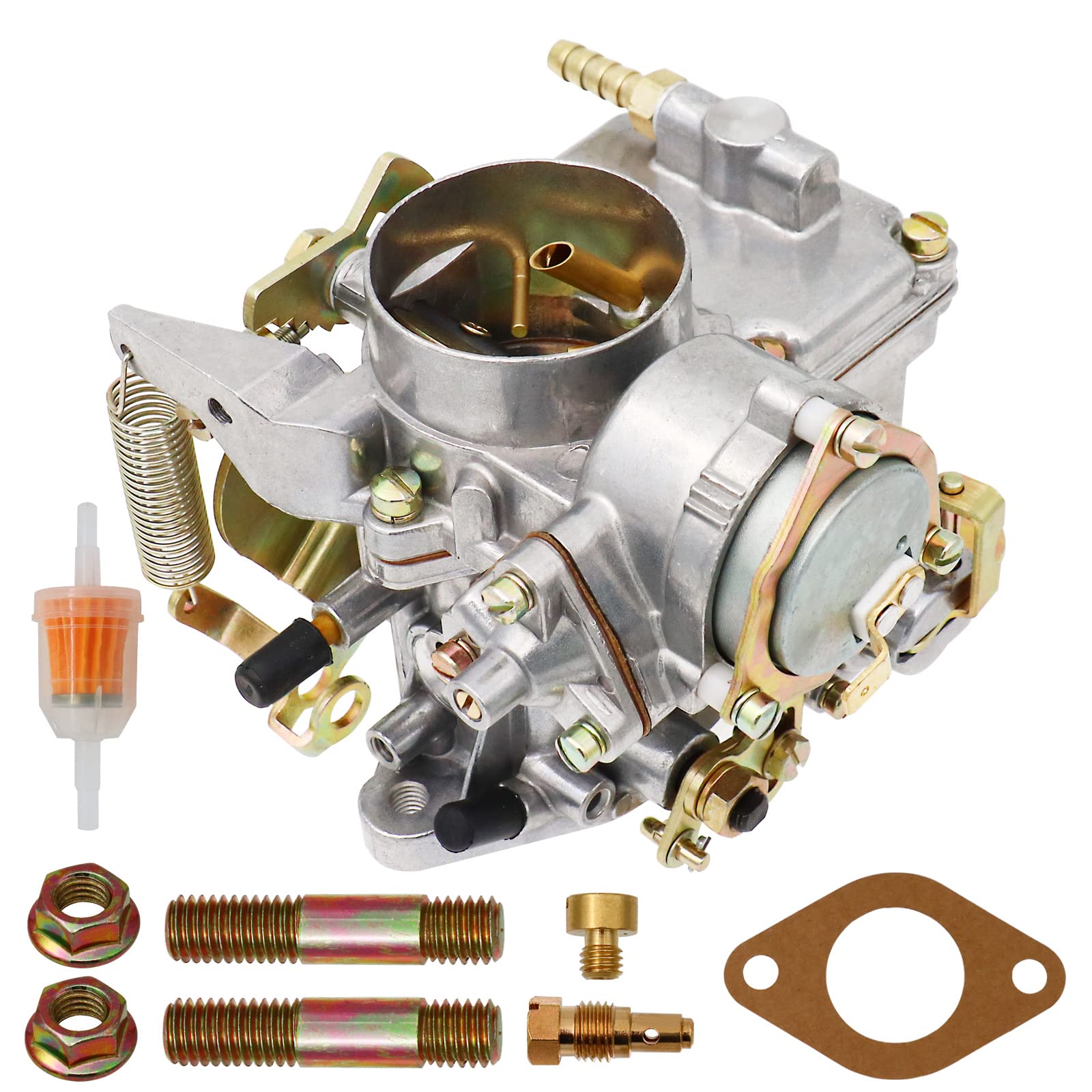 34 Pict-3 Carburetor For Vw Beetles Super Beetles 1971-1979 Dual Port 1600Cc Air Cooled Type 12V Engine Electric Choke Volkswage