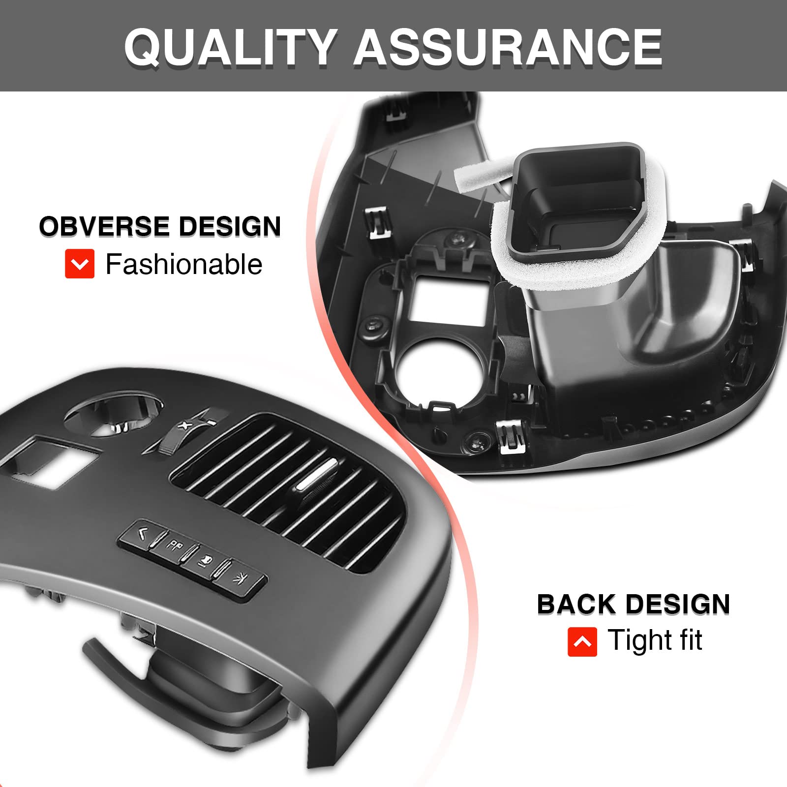 A-Premium Left Driver Information Center Control Panel Air Vent with Botton Compatible with GMC Chevrolet Silverado Sierra 2500 HD 3500 HD Suburban Yukon XL 1500 Tahoe 2007-2013 Pickup