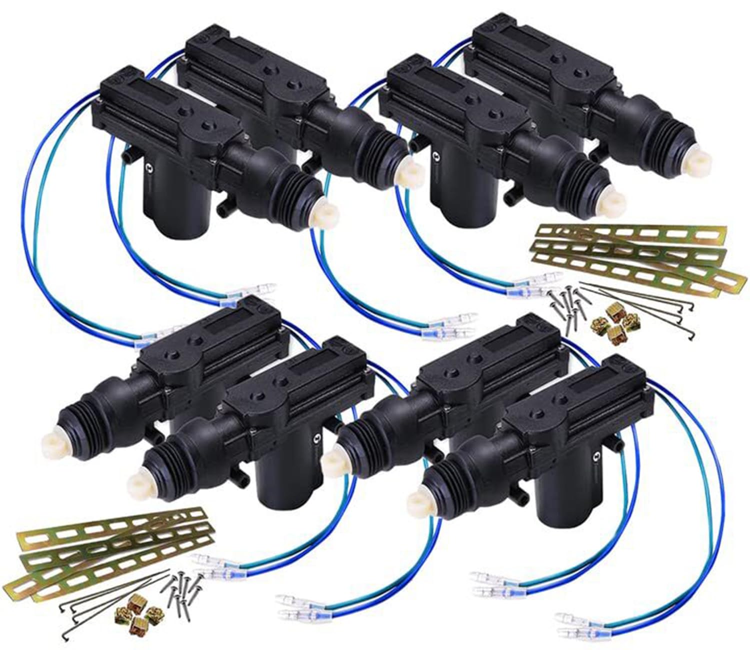 Zonetech Car Universal High Power Door Lock Actuator - Premium Quality Heavy Duty Durable High Power Door Lock Actuator (8-Pack)