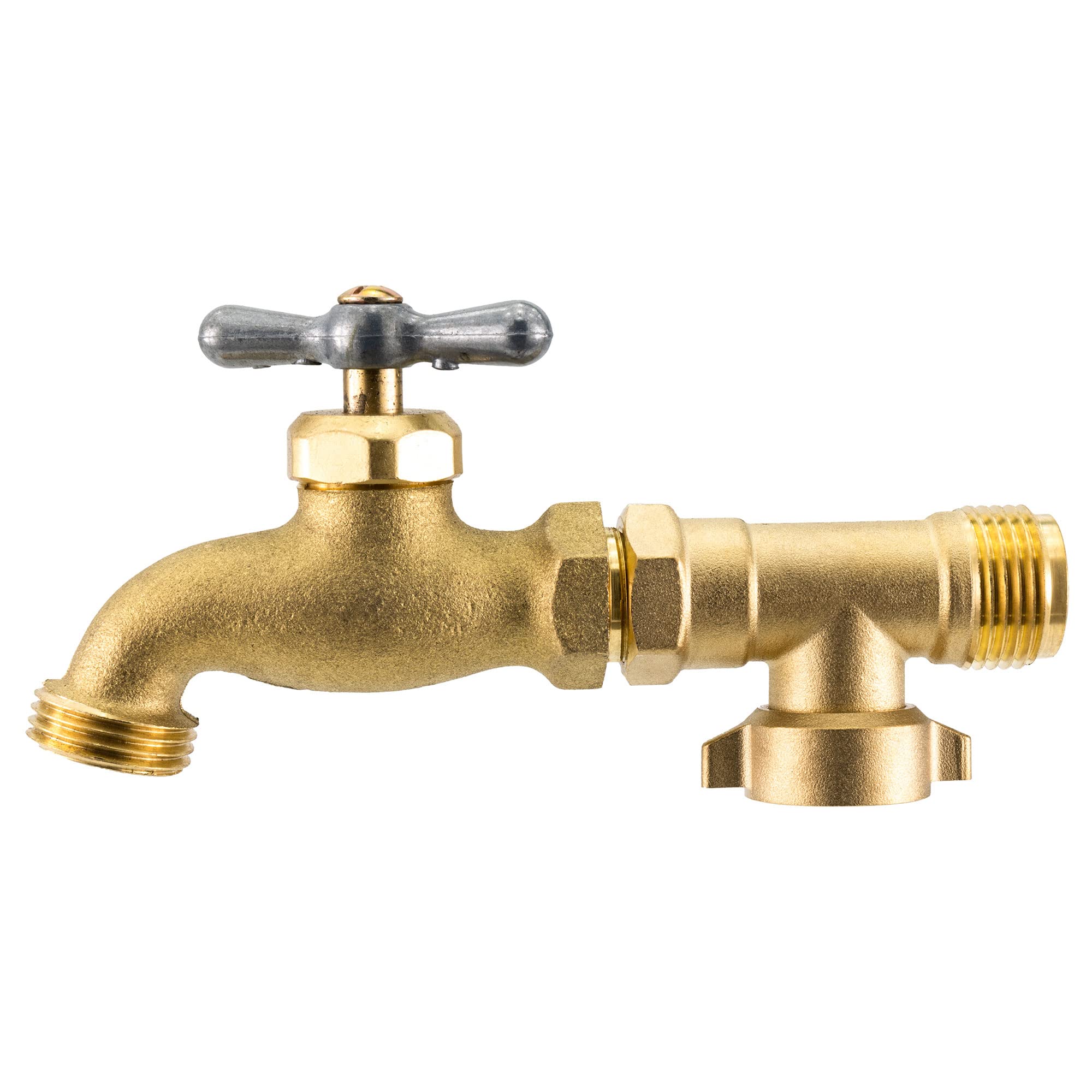 RecPro 90 Degree Water Faucet - Provides Extra Outside Water Source by Connecting to Your RV's Fresh Water Inlet. Brass Construc