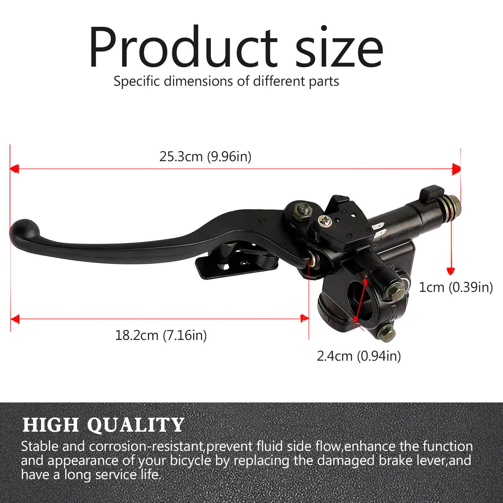 7/8'' Universal Right Hydraulic Brake Lever Handle Master Cylinder For 50Cc 110Cc 125Cc 150Cc 200Cc 250Cc Scooter Moped Chinese
