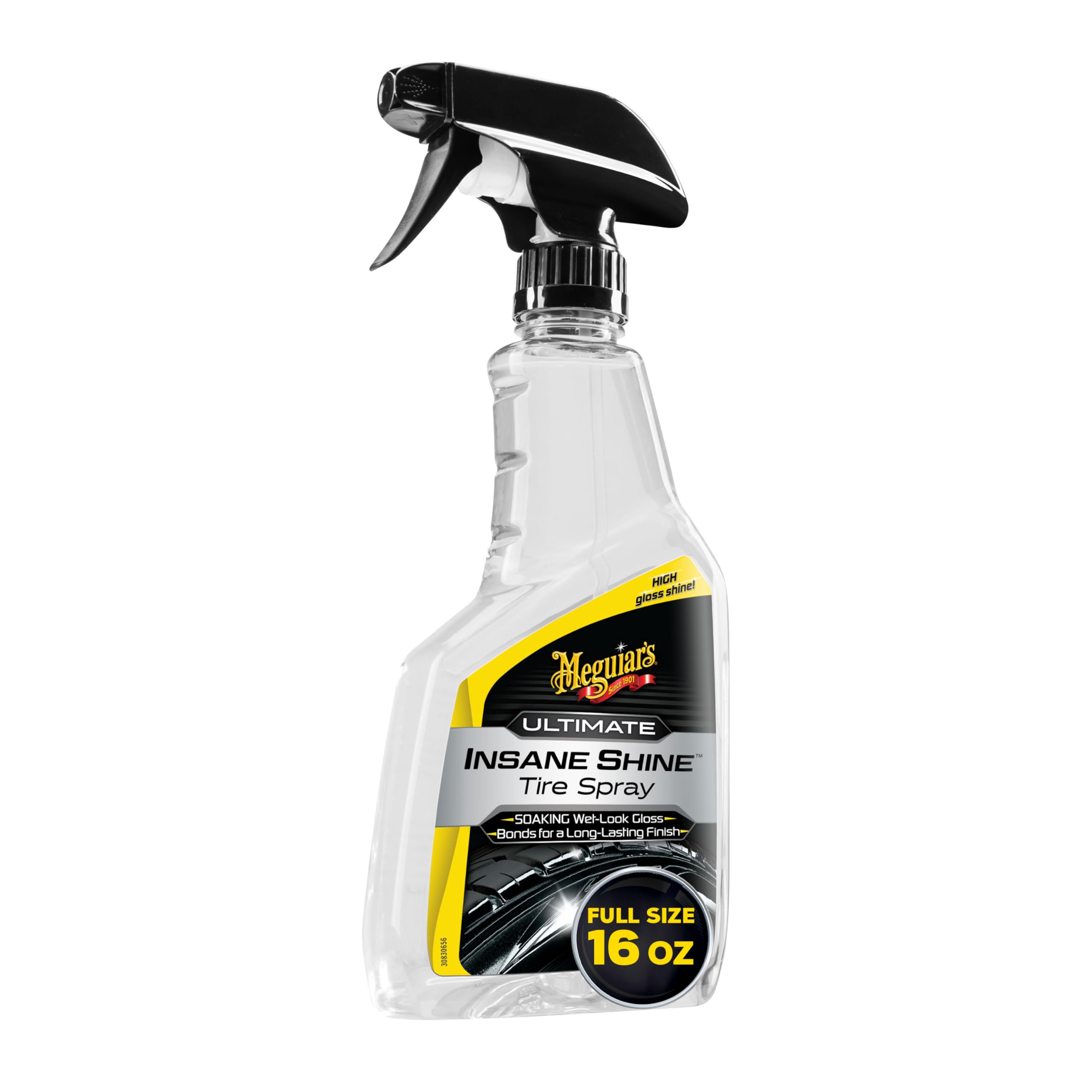 Meguiars Ultimate Insane Shine Tire Spray - Premium Tire Dressing that Delivers a Lasting High Gloss Wet Look and is Easy to Use