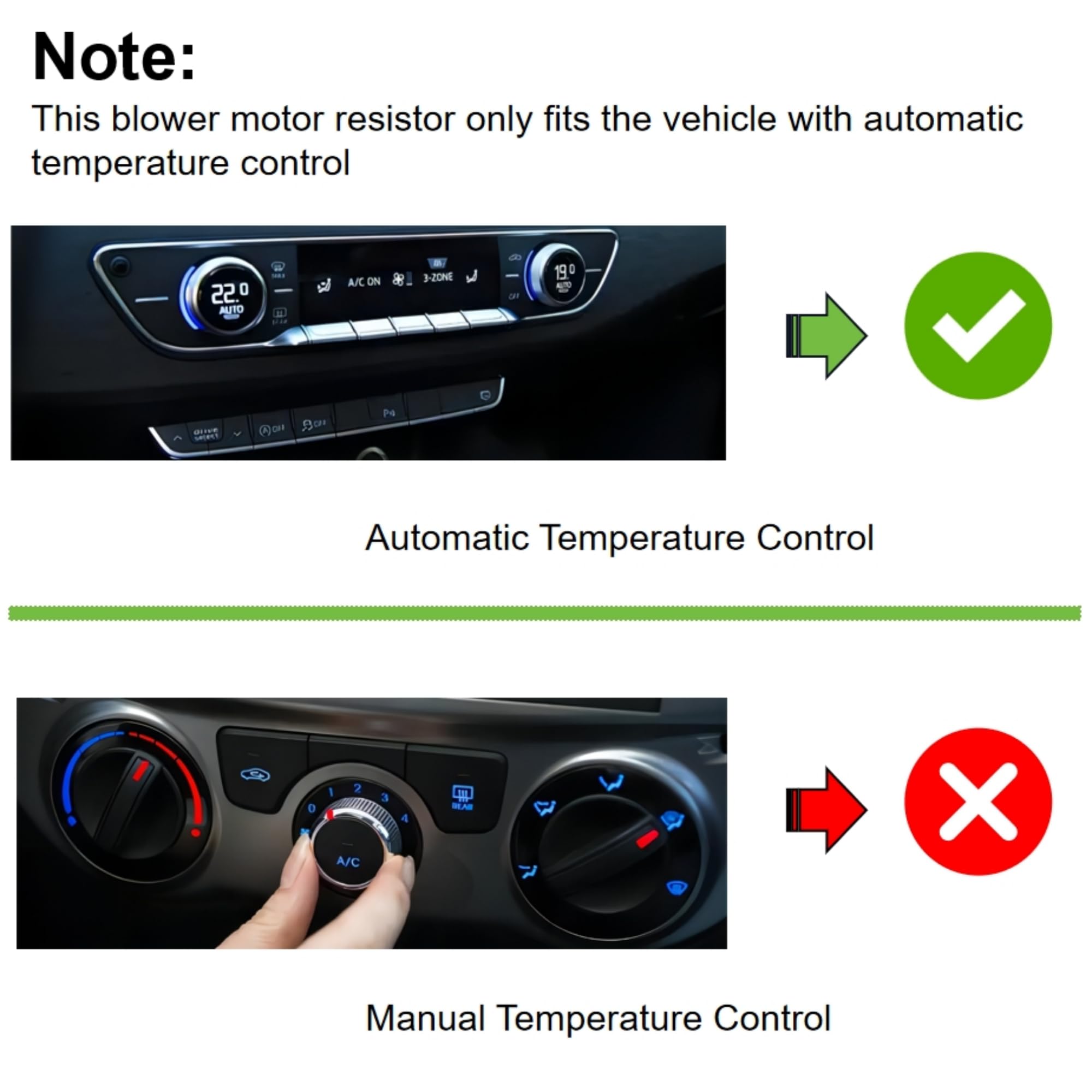 Blower Motor Resistor Compatible With Select 2007-2013 Chevy Silverado Suburban Tahoe Camaro Equinox/Gmc Sierra Yukon/Buick/Cadillac/Dodge/Chrysler/Opel Replace#15141283 13598134
