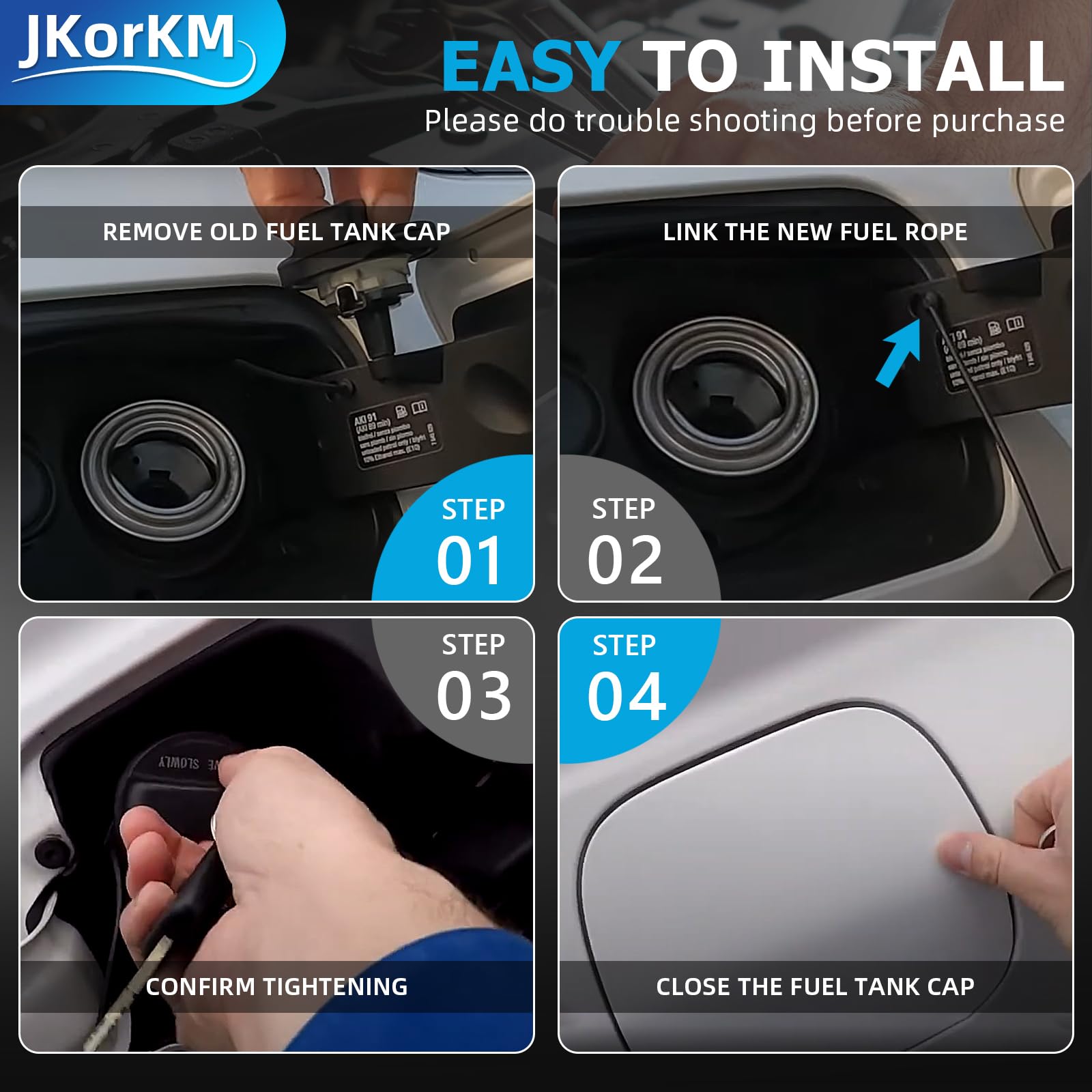 Jkorkm 16117222391 Gas Cap, Fuel Tank Filler Cap Compatible With Bmw 128I 320I 325I 328I 328Xi 330I 330Xi 335I 525I 528I 530I 53