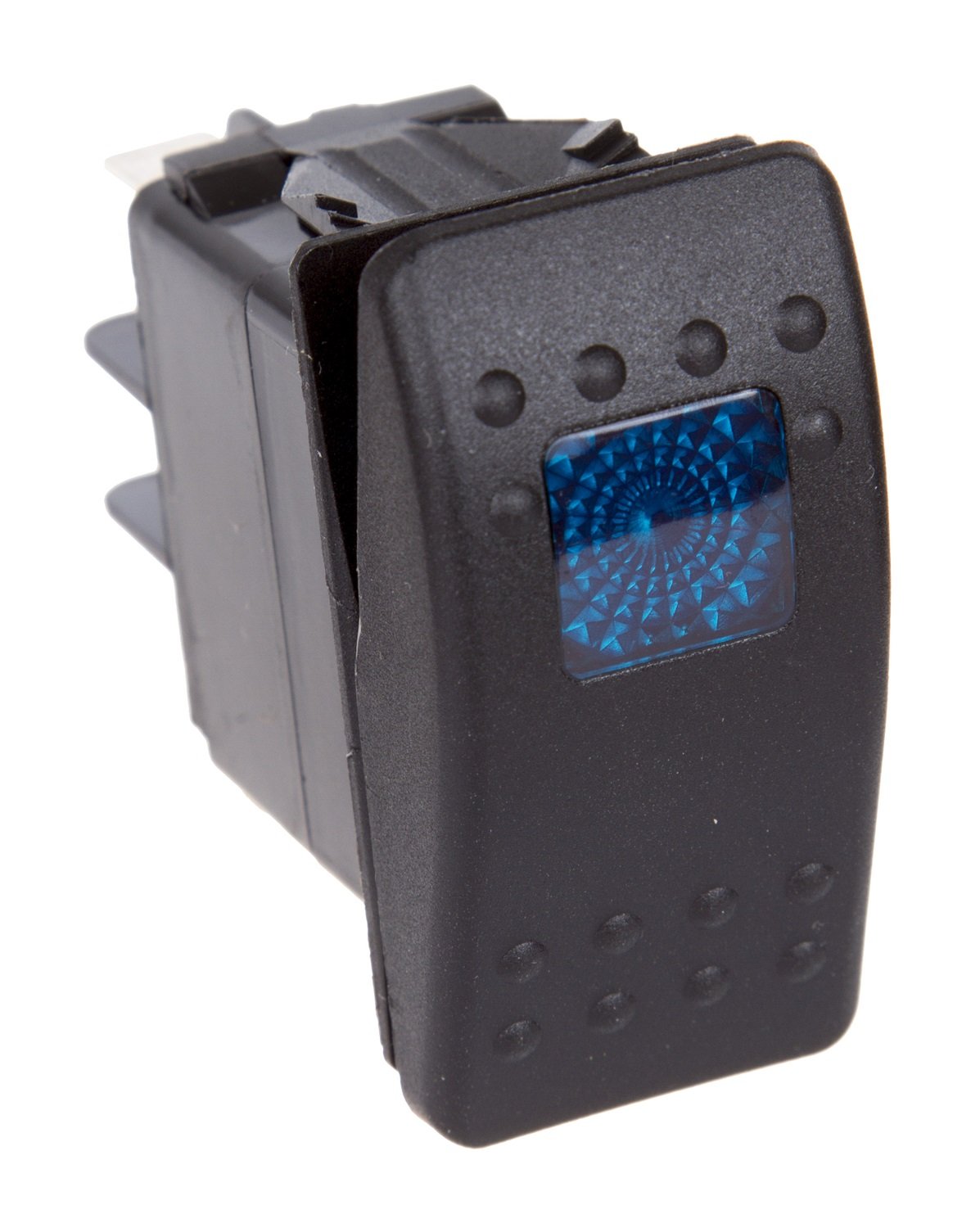 Daystar, Universal Rocker Switch with Blue Light, 20 Amp, Single Pole, KU80011, Made in America, Yellow