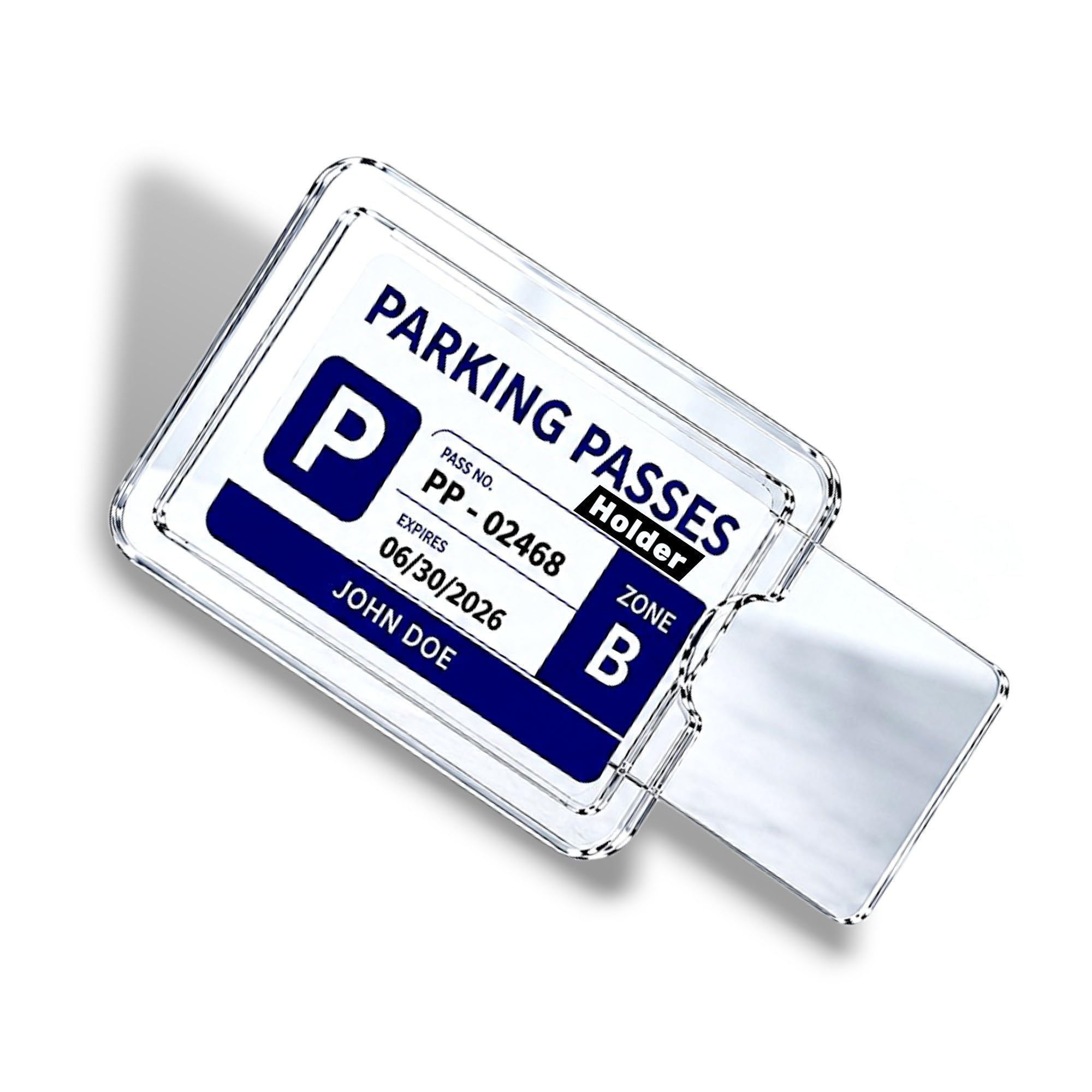 Tekiart Car Card Holder for Windshield with Anti Slip Slider, Perfect Display Visibility, Easy Mount and Long Lasting