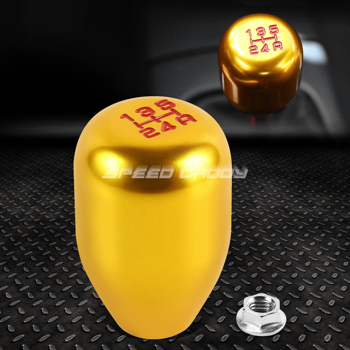 Auto Dynasty Compatible with Civic/Del Sol/CRX/Integra Double Bend Short Throw Shifter+5-Speed Gear Knob+3.5&quot; Extension Kit (Gold)