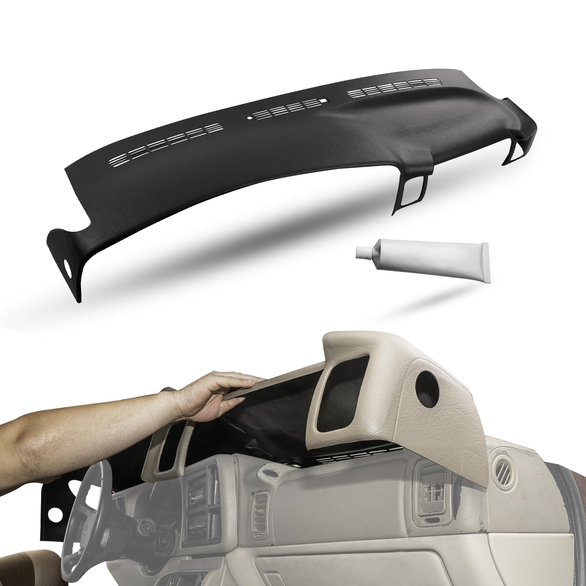 Dashskin Molded Dash Cover Cap Compatible With 2000-2006 Tahoe Suburban Yukon Avalanche & 1999-2006 Silverado Sierra In Graphite