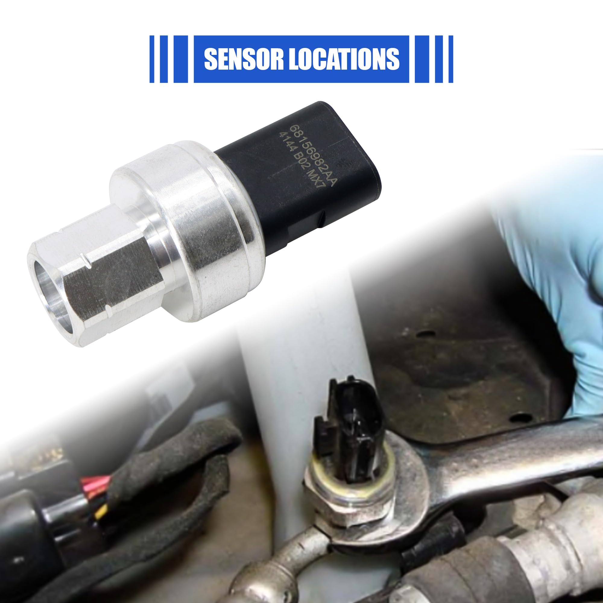 Hisport A/C Pressure Sensor Switch - Pressure Transducer Compatible With Chrysler 200 300 Pacifica Dodge Challenger Durango Fiat