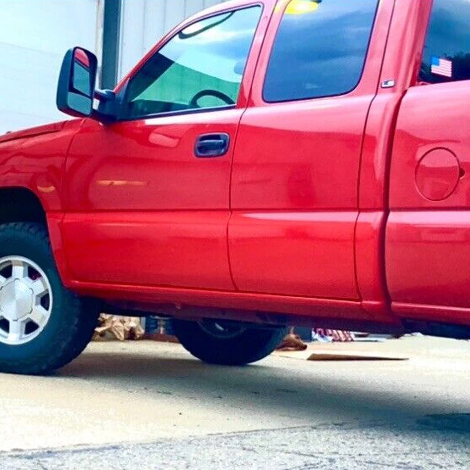 Ecotric Extended Cab Lower Slip-On Rocker Panels Compatible With 1999-2007 Chevy Silverado/Gmc Sierra Replace For 0856-001 0856-002