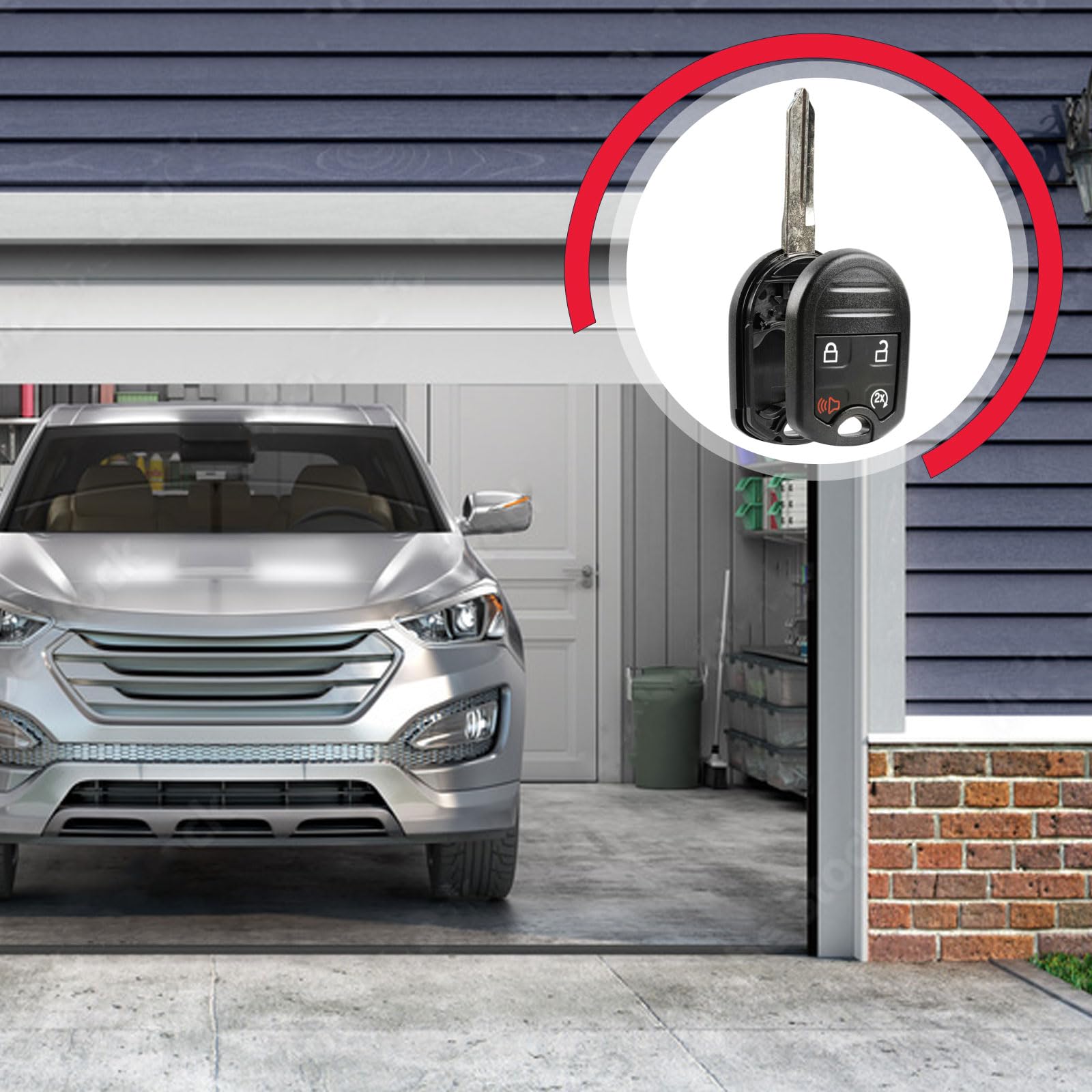 Replacement for 2011-2016 Ford F150 Explorer Lincoln Navigator 4-Button Remote Start Key Fob Shell Case CWTWB1U793 164-R8067 591