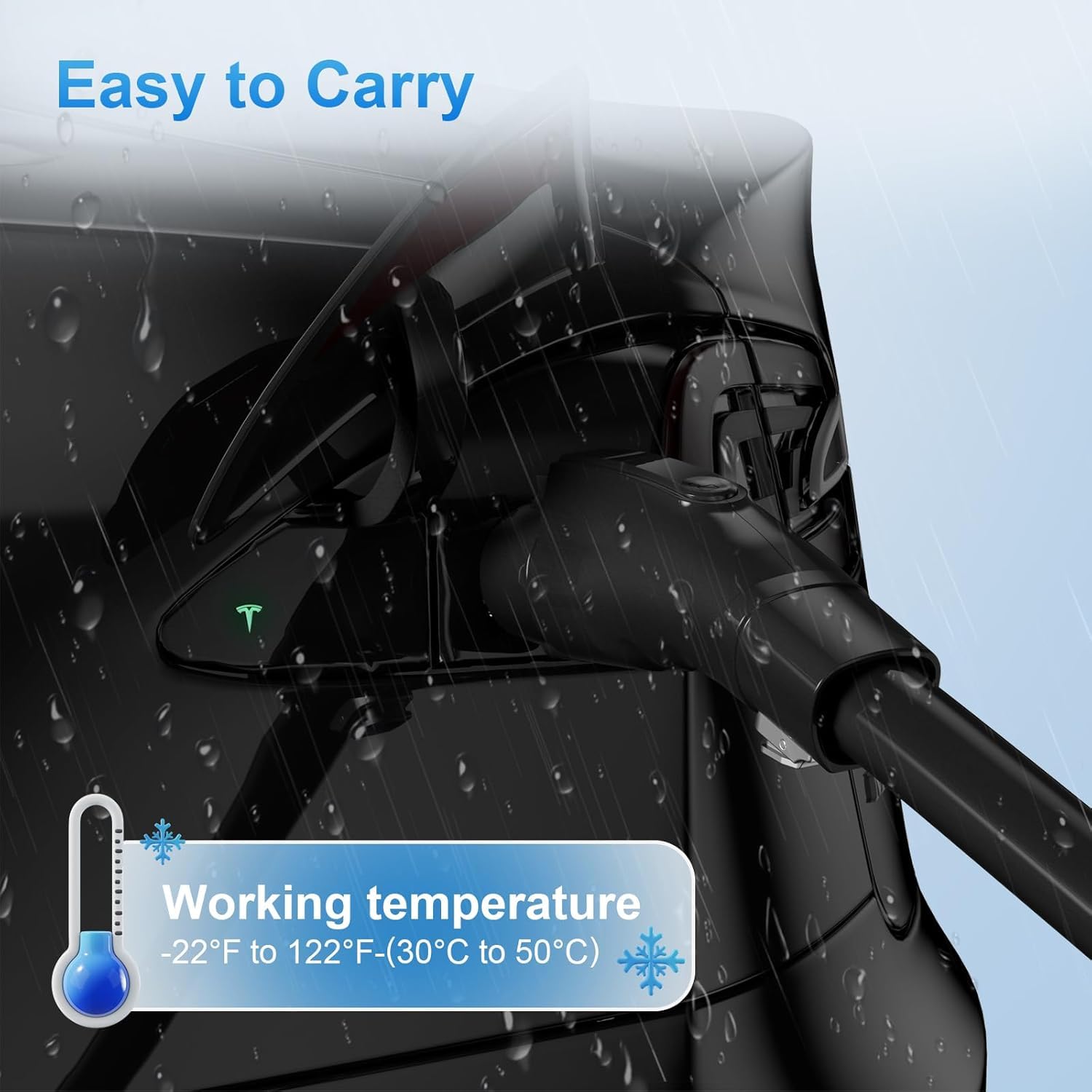 Focsprod J1772 To Tesla Charger Adapter, Max 80A 280V Fast Charging For Tesla Model 3/Y/X/S With Safety Certified Charger Connecting Charging Adapter, Sae J1772 Ev Adapter For Tesla Cars Only