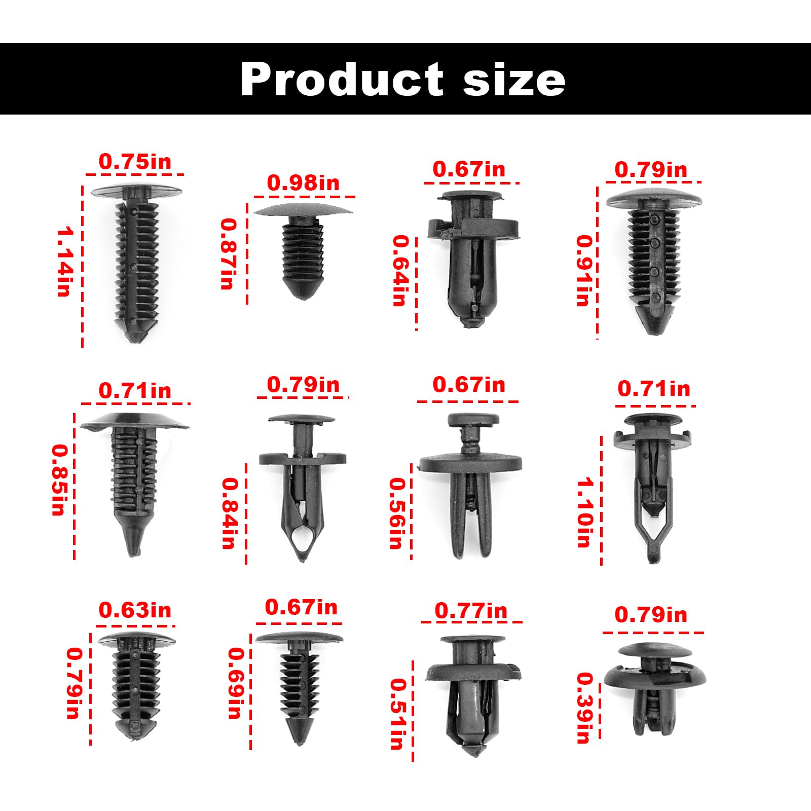 240pcs Car Plastic Push Pin Rivet Fasteners, Car Retainer Clips Plastic Fasteners Kit with Remover Tool, Assortment Universal Re