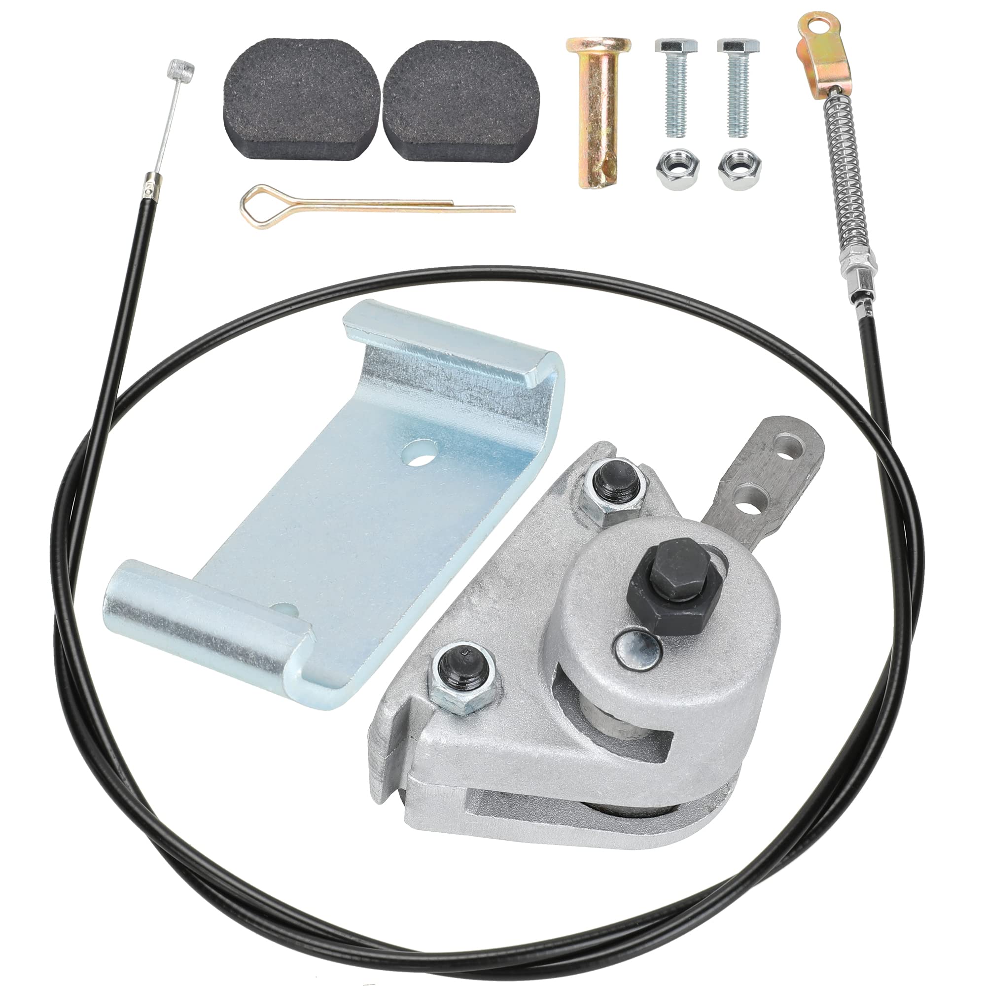 Grehua Upgrade Go Kart Mechanical Brake Caliper And Bracket 56'' Brake Cable With Pads For Predator 212Cc 196Cc 6.5Hp Gx160 Manc