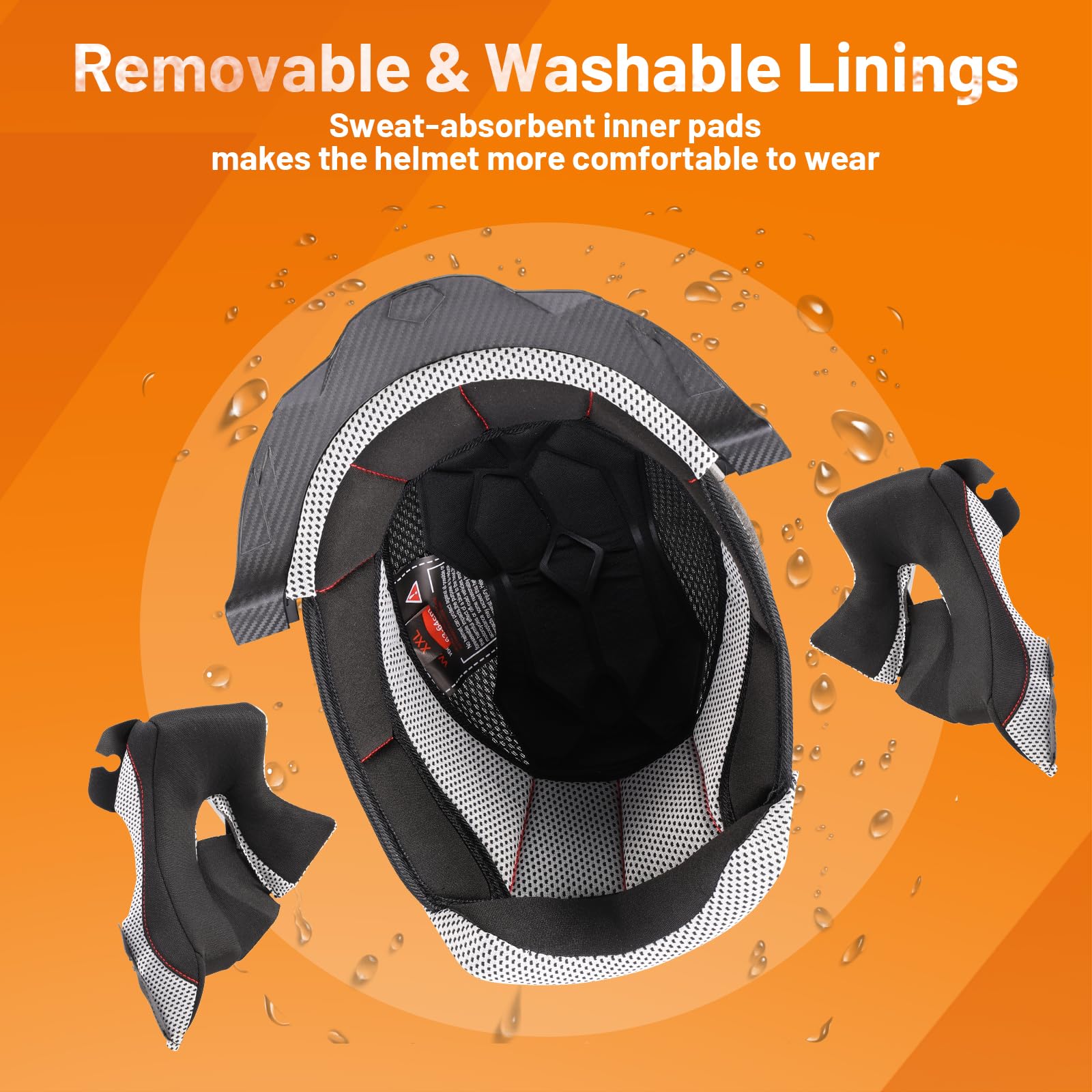 OUMURS Adult ATV Dirt Bike Helmet - Matte Black, Medium - Adjustable Visor, Gloves & Mask Included, Off-Road Motocross Gear for Unisex-Adult