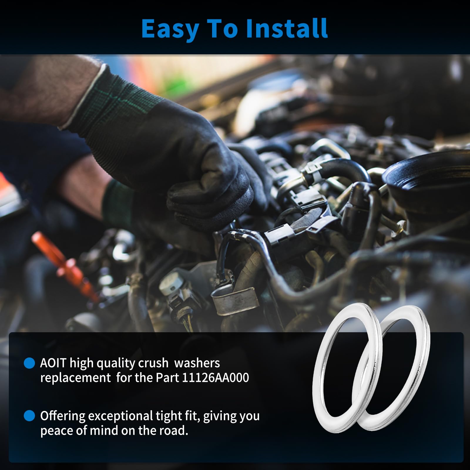 10 Pcs M16 Oil Drain Plug Gaskets Crush Washers Seals Rings Fits For Subaru Outback Legacy Impreza Forester Brz Xv Crosstrek, Re