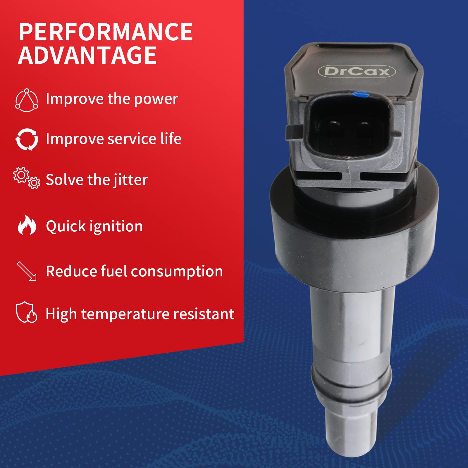 Drcax Oem Ignition Coil Uf652 C1803 5C1860 Compatible With Hyundai Kia Dodge Accent Veloster Rio Soul Attitude - 1.6L L4 Engines
