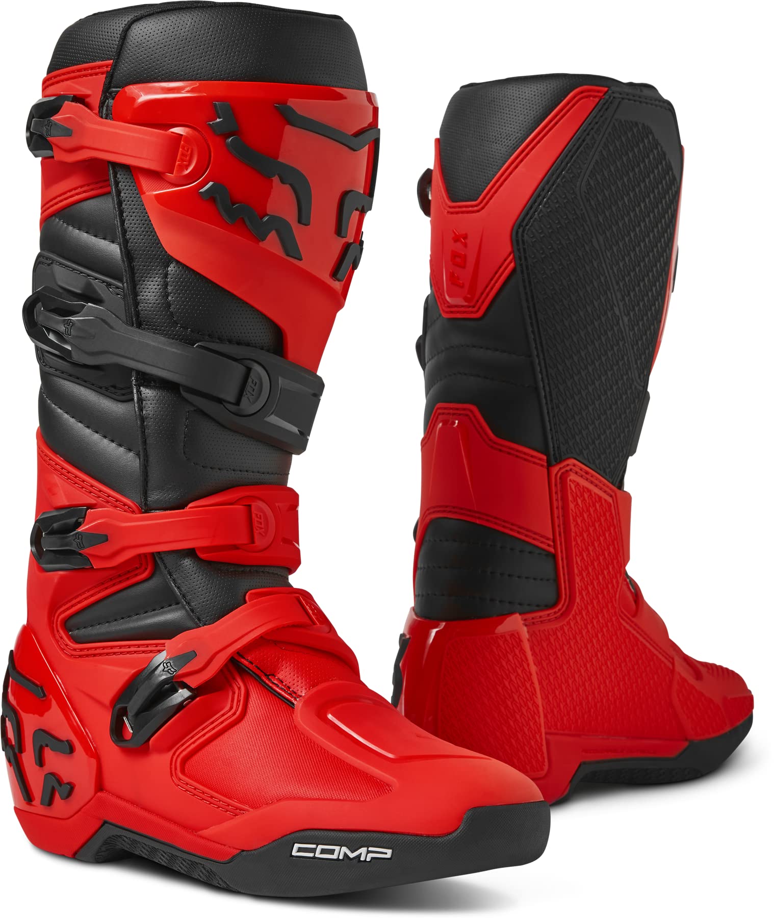 Fox Racing Comp Motocross Boots, Flo Red, 10