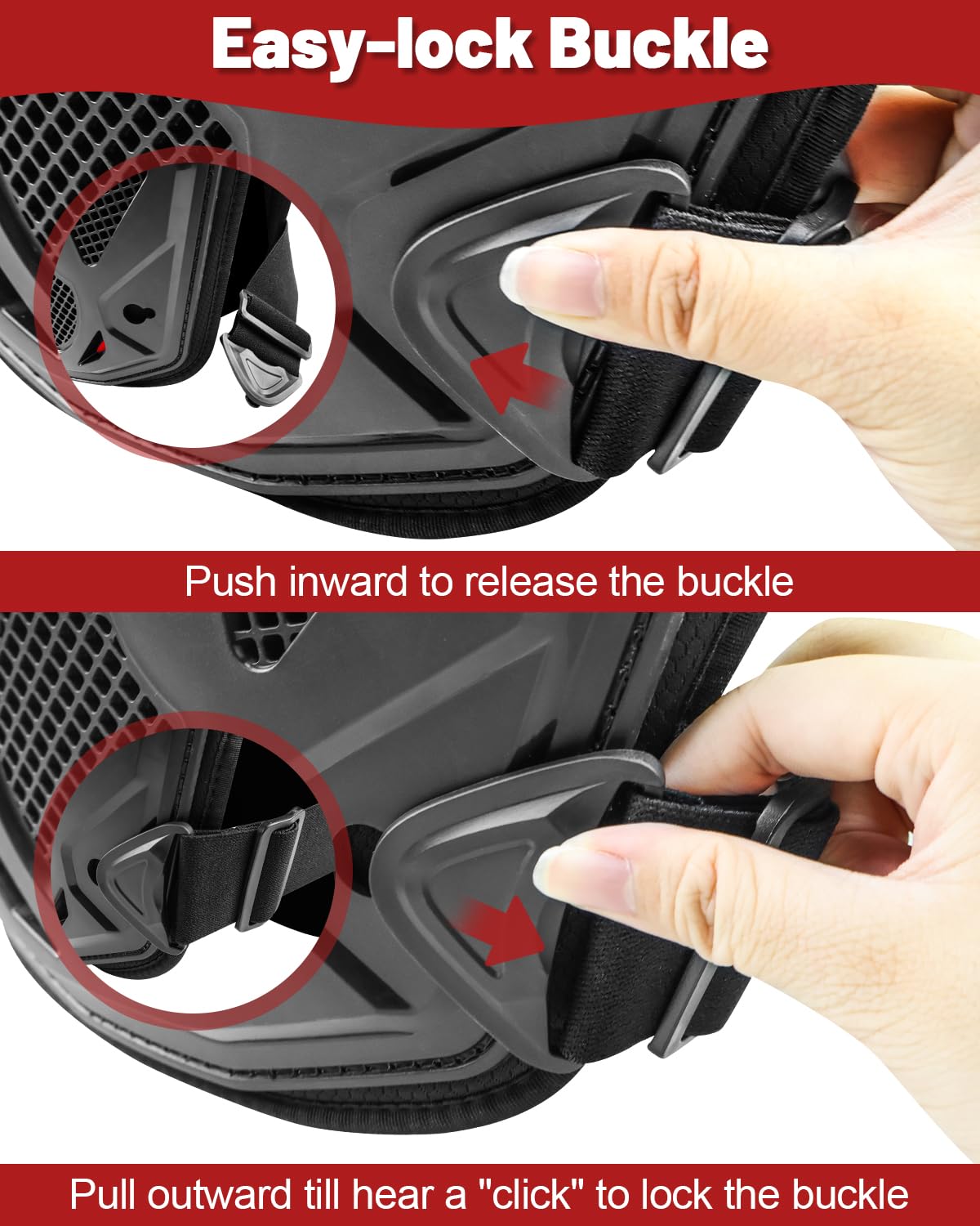 StarknightMT Kids Dirt Bike Gear-Upgraded Thicken Shell Youth Motorcycle Riding Professional Protective Gear Chest Protector Arm