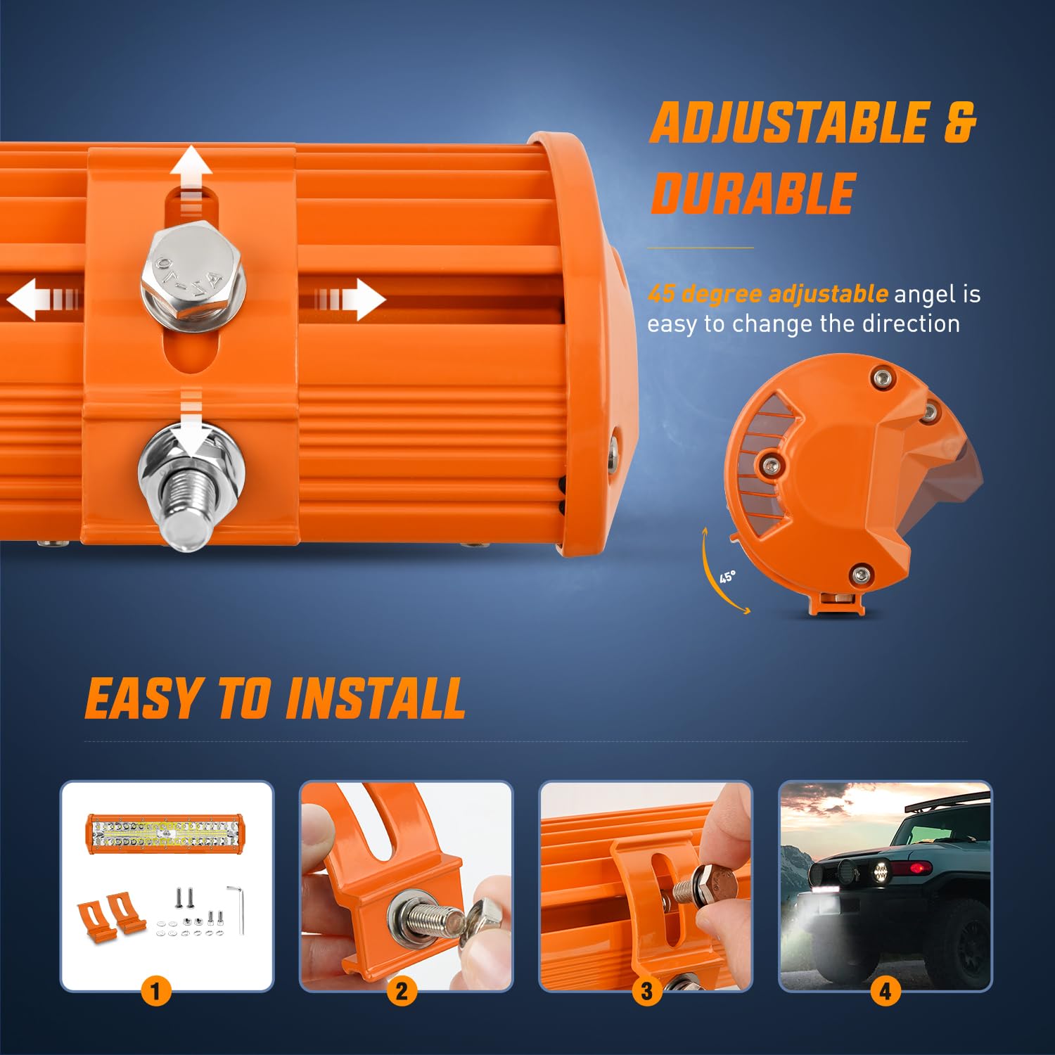 Nilight Led Light Bar 12Inch 300W Flood Spot Combo Triple Row Driving Lamp Roof Bumper Off Road Work Lights For Van Camper Wagon