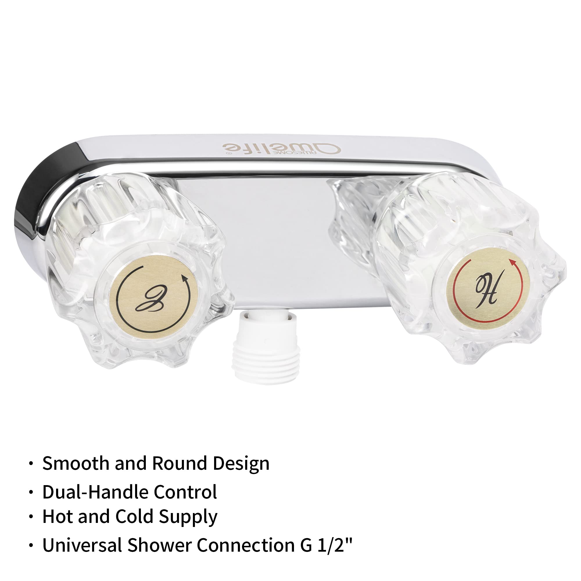 Rv Shower Faucet, Rv Camper Shower Faucet Replacement, 4 Shower Valve Diverter Assembly Kit, Bathroom Shower Mixing Valve Contro