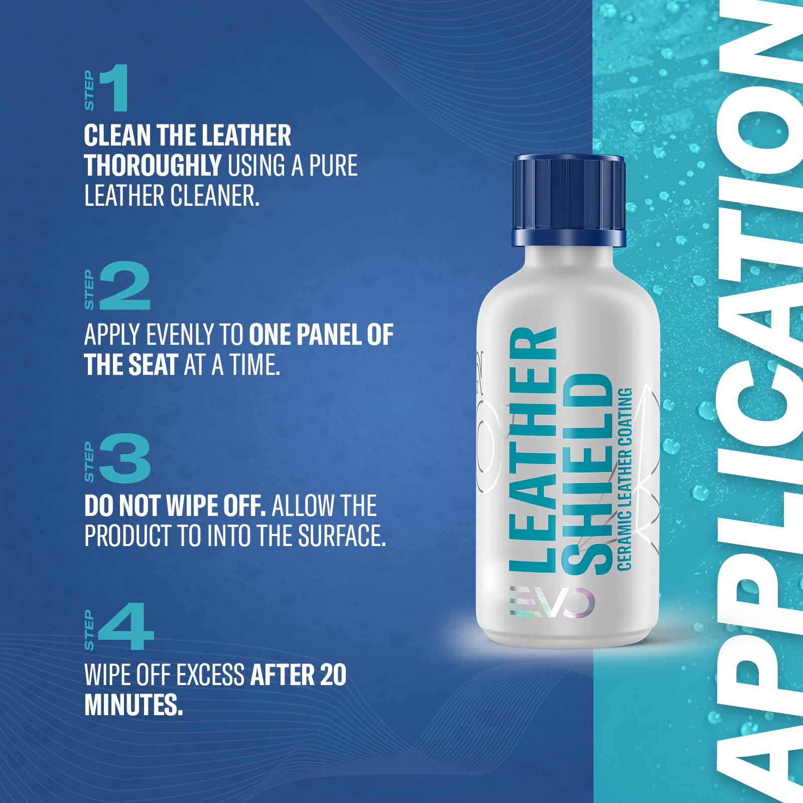 GYEON Quartz LeatherShield 50ml - Sio2 Ceramic Coating for All Leather Types - Non-Change Finish, Repels Dirt & Liquid