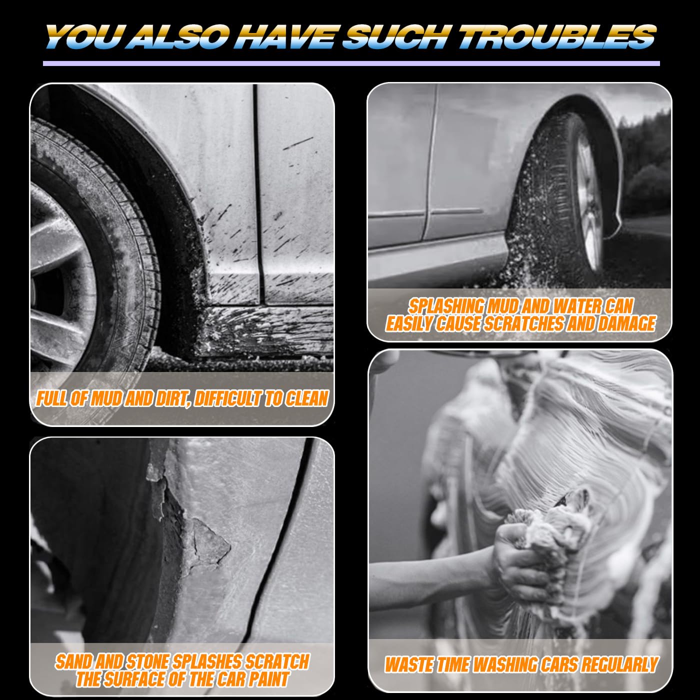 QUYDDC Mud Flaps Fit for 2021-2023 Volks-wagen ID.4, Dedicated Mudguard for Four Seasons Universal Protection, Not Fit The Model