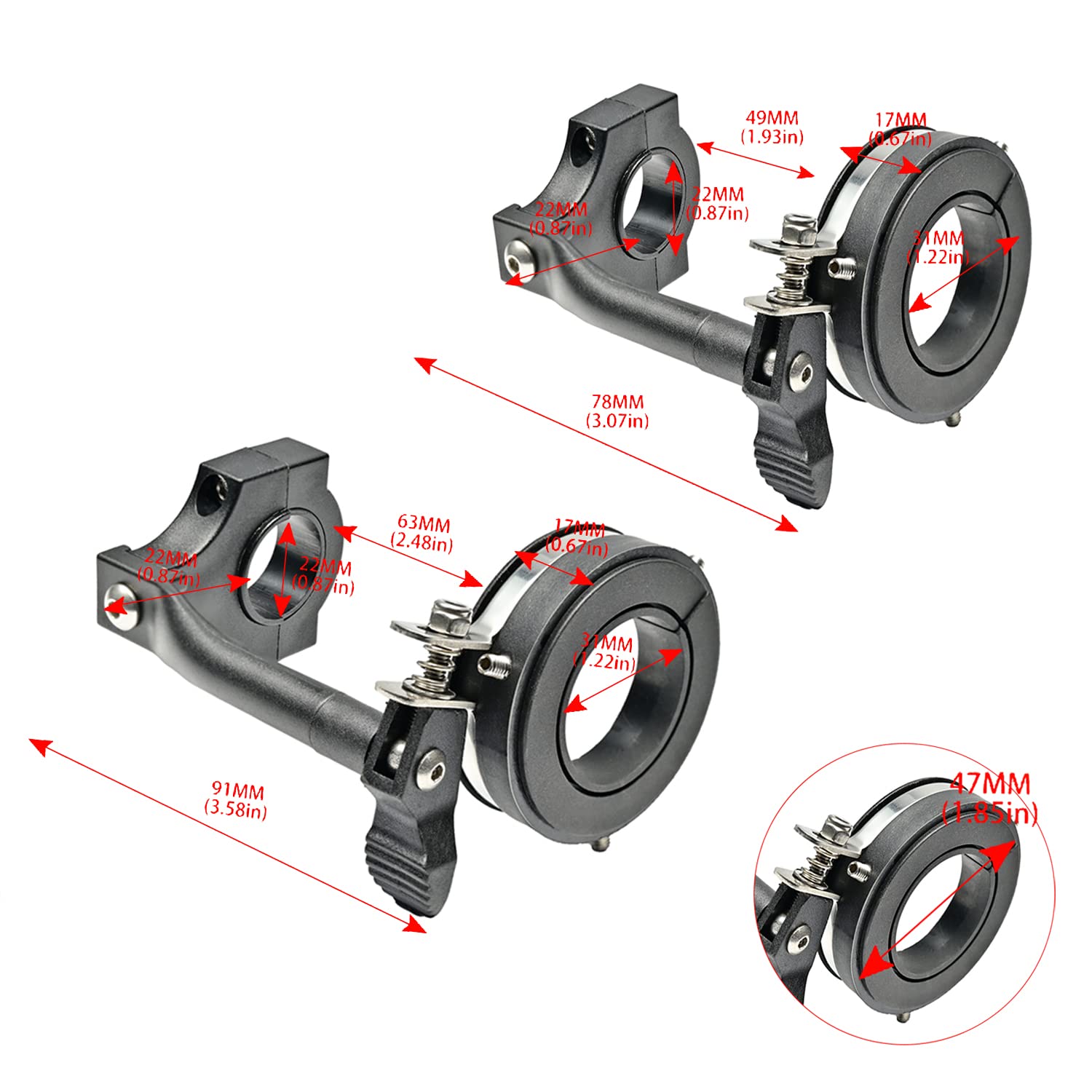 BILLFARO Universal Throttle Lock,Motorcycle Cruise Control Throttle Assist Clamp Handlebar Grip Accelerator Assistant Accessory