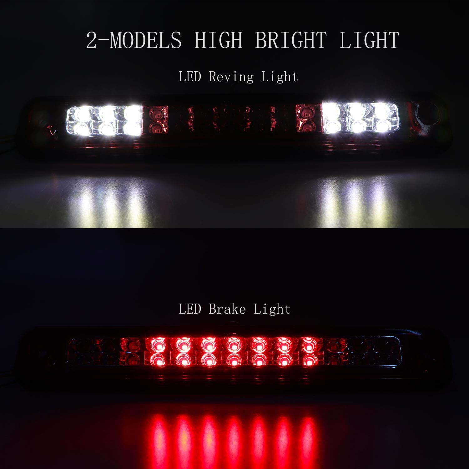 Tresound 3Rd Third Brake Light For 1988-1999 Chevy/Gmc C1500 C2500 K1500 K2500 Silverado Blazer Led Cargo Lamp High Mount Stop L