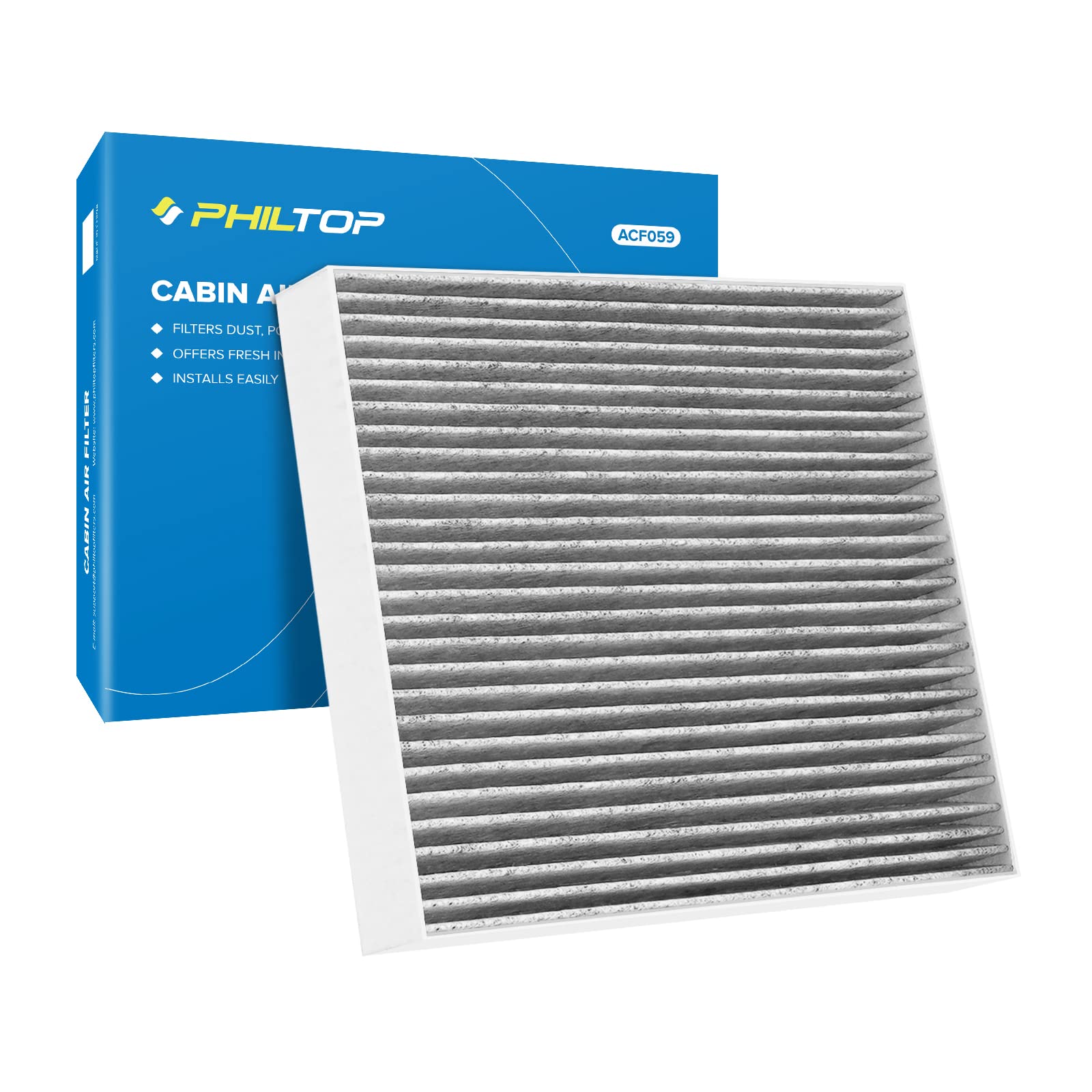 Philtop Cabin Air Filter, Replacement For Sonata 2006-2010, Santa Fe 2007-2009, Optima 2006-2010, Azera 2006-2008, Premium Acf05