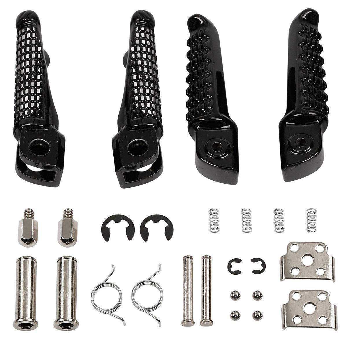 Tcmi Motorcycle Footpeg Front And Rear Footrest Foot Pegs Fits For Kawasaki Zx6R 2003-2011 Kawasaki Z750 Z1000 2007-2012, Zx14 2